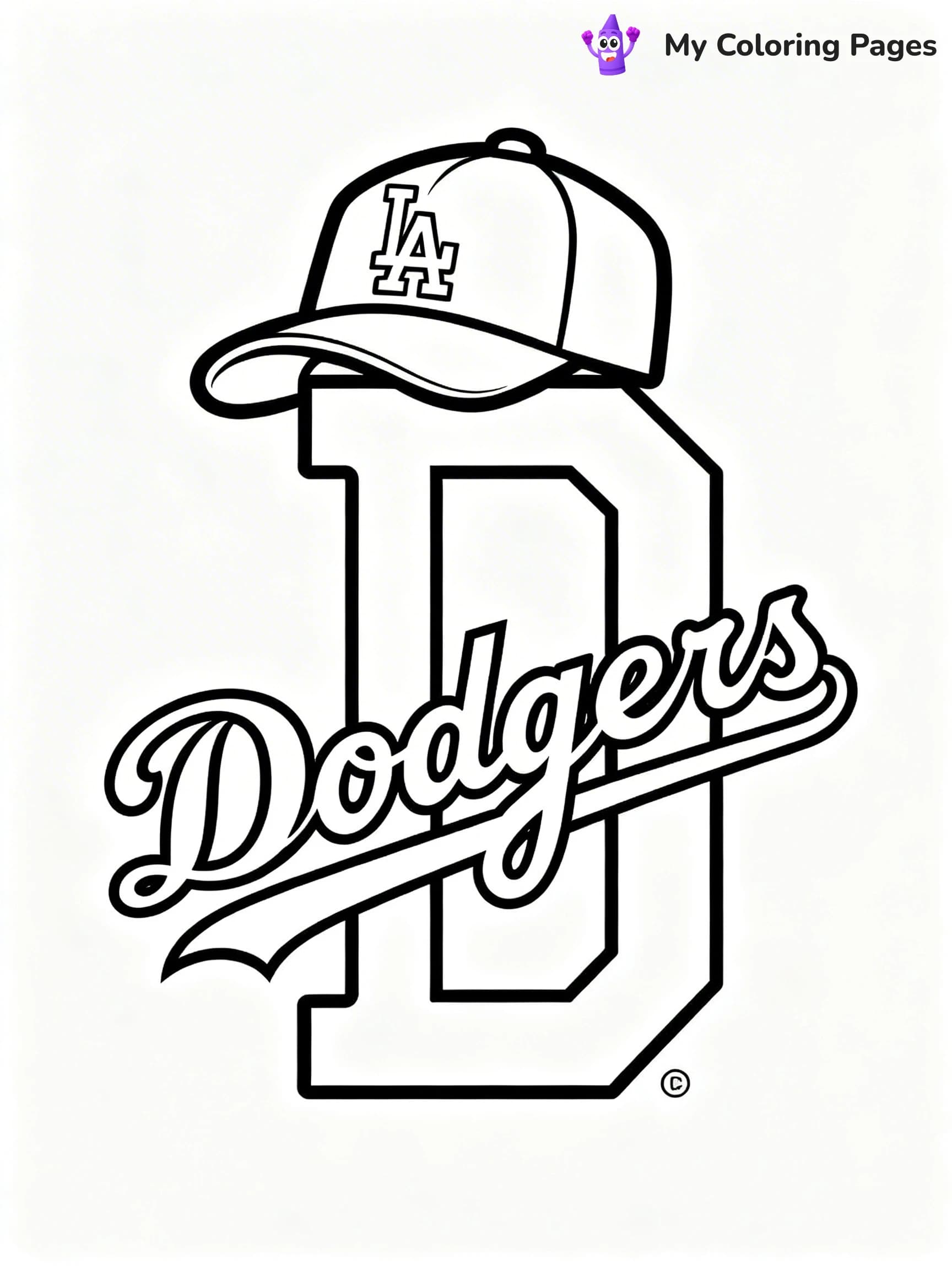 Dodgers Logo Coloring Pages - 18