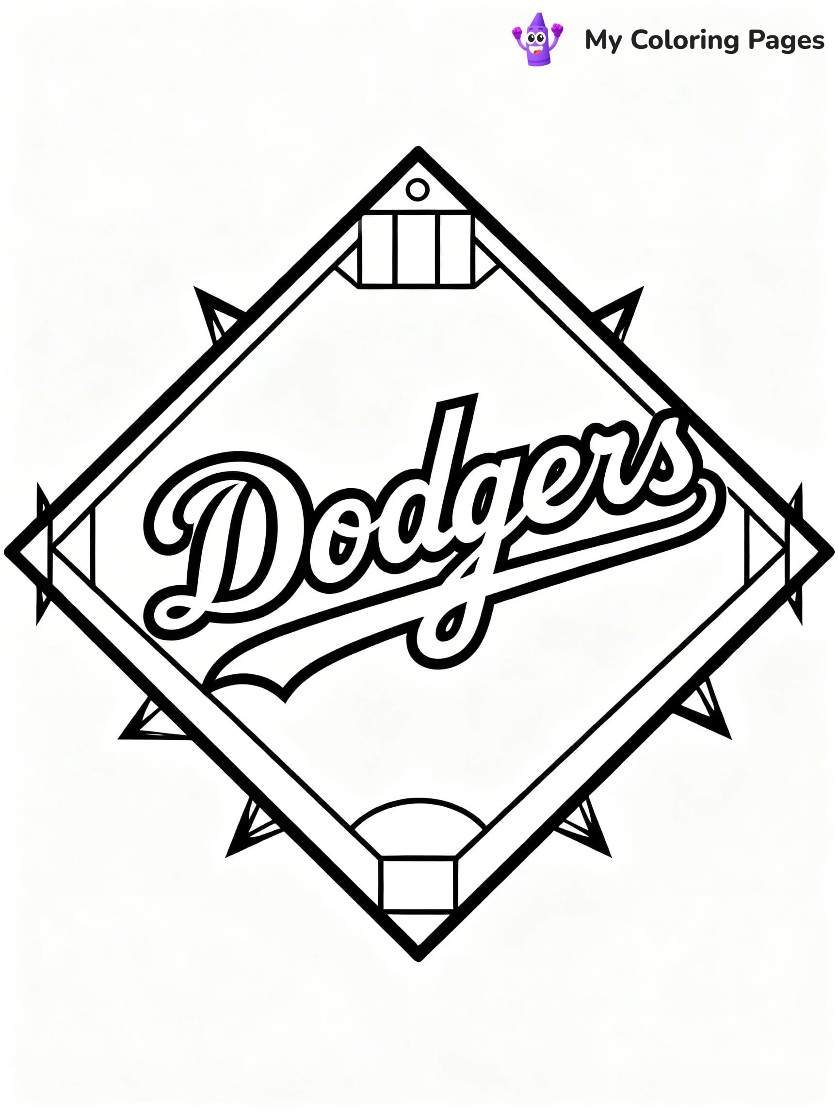 Dodgers Logo Coloring Pages - 17