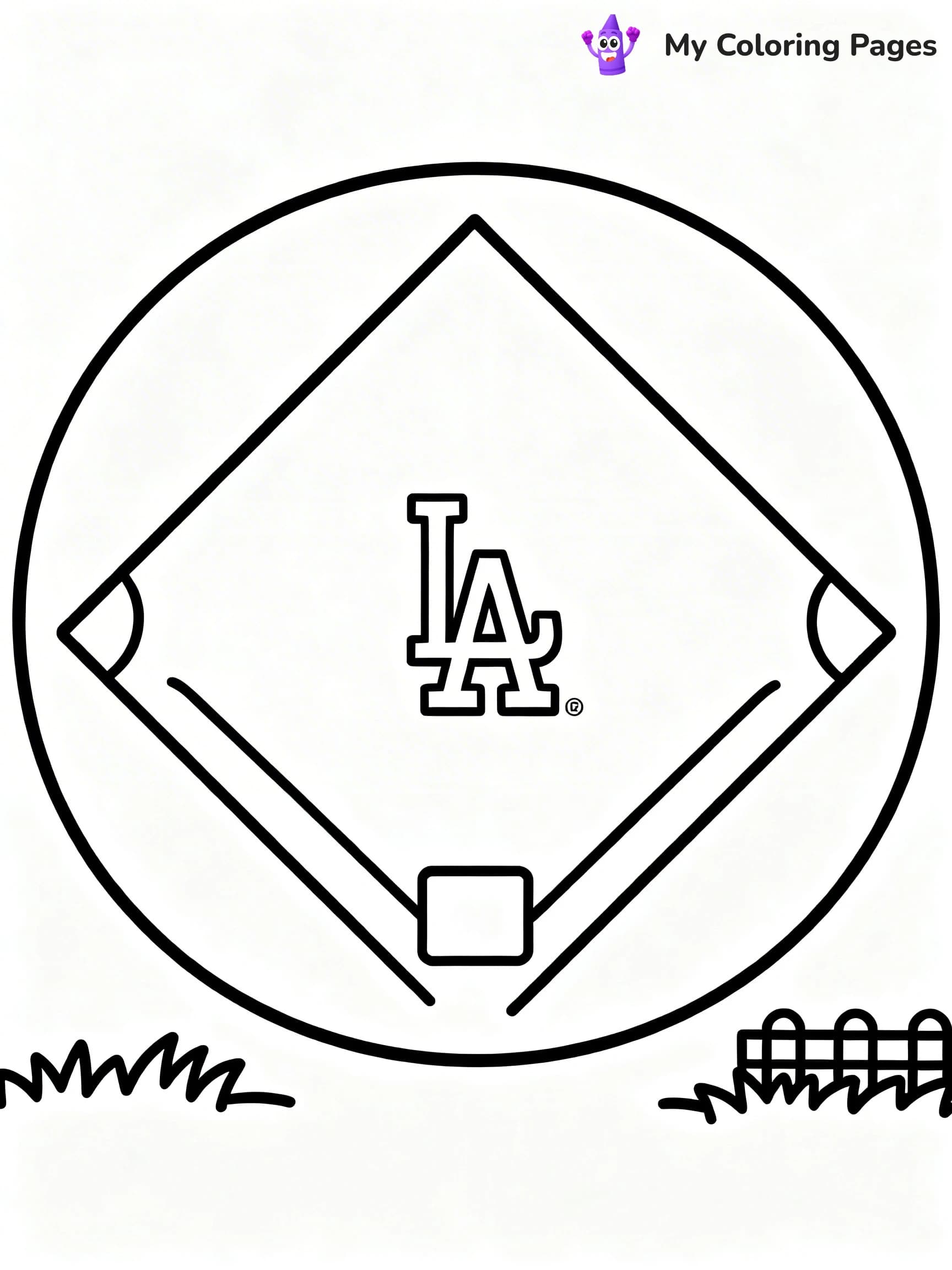 Dodgers Logo Coloring Pages - 16