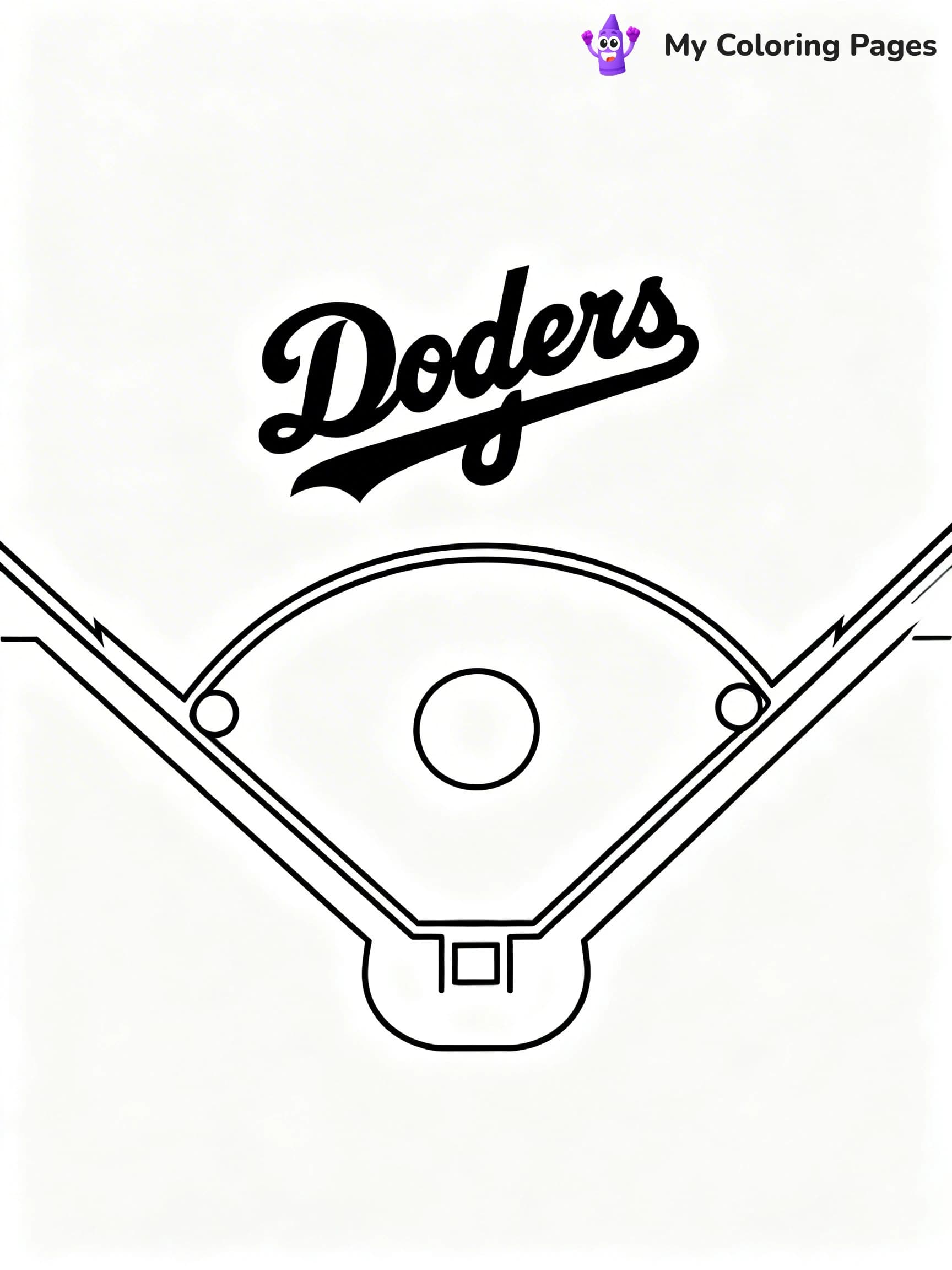 Dodgers Logo Coloring Pages - 15