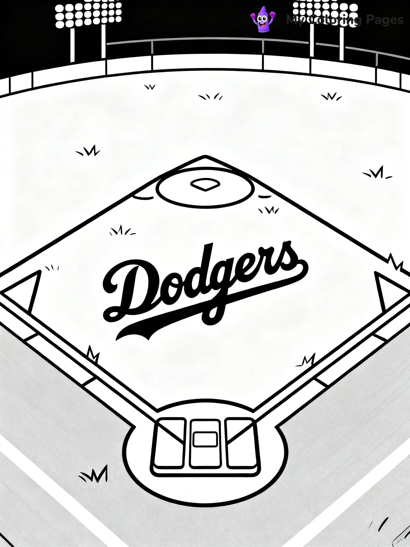 Dodgers Logo Coloring Pages - 13