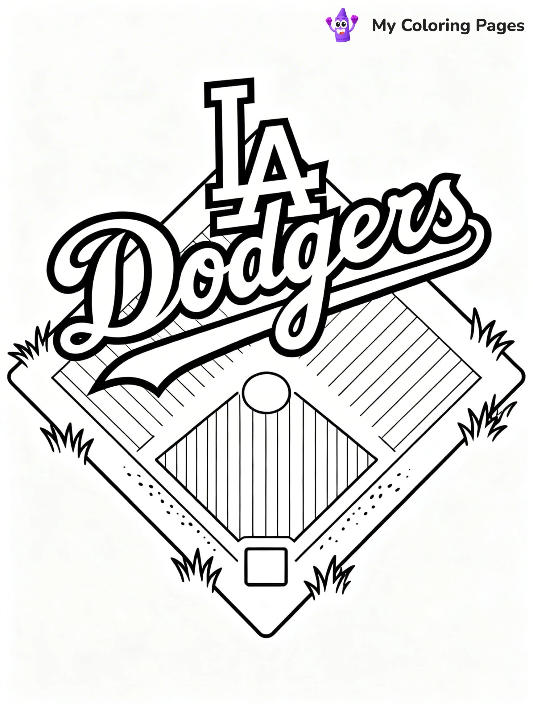 Dodgers Logo Coloring Pages - 12