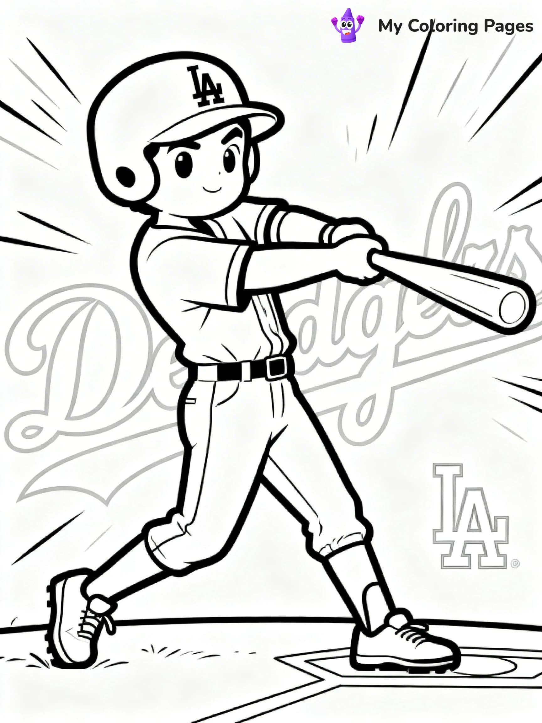 Dodgers Logo Coloring Pages - 11