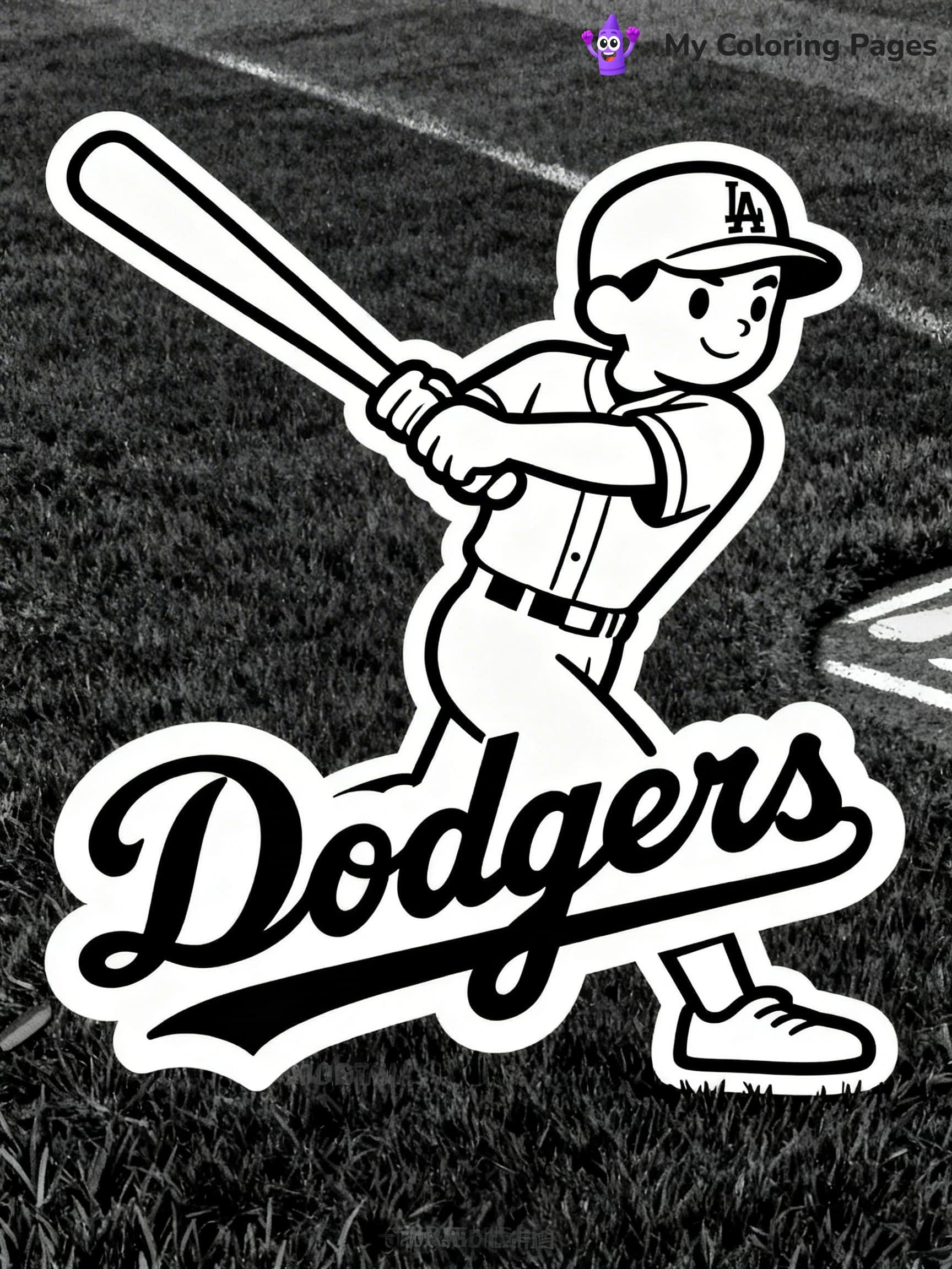 Dodgers Logo Coloring Pages - 8