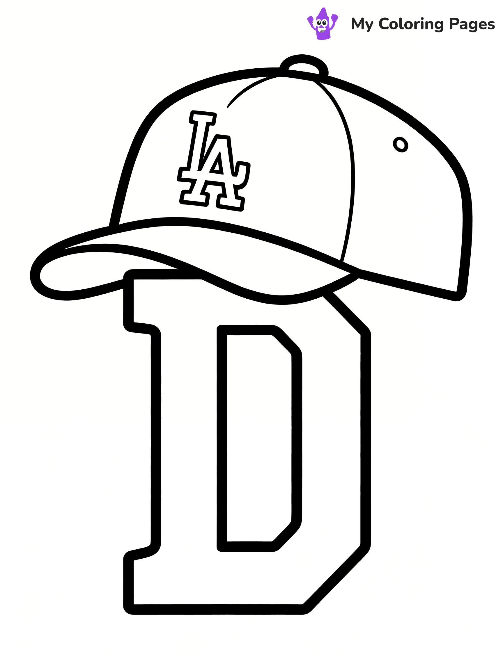 Dodgers Logo Coloring Pages - 2