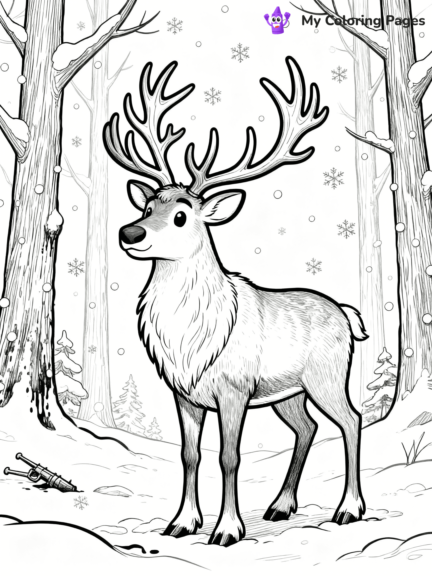 Reindeer Coloring Pages - 52