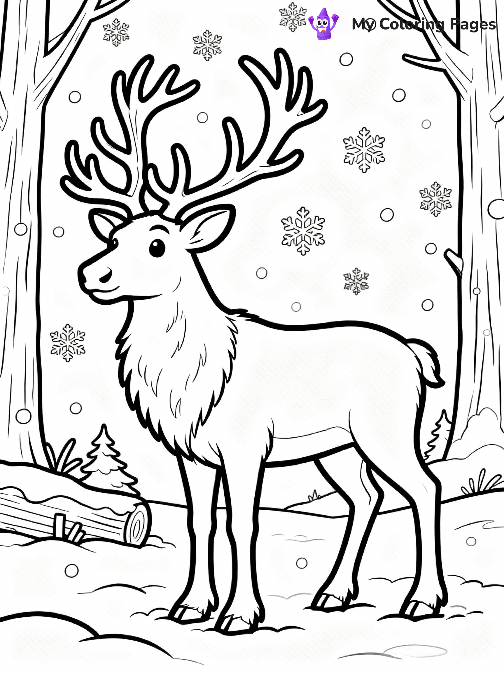 Reindeer Coloring Pages - 51
