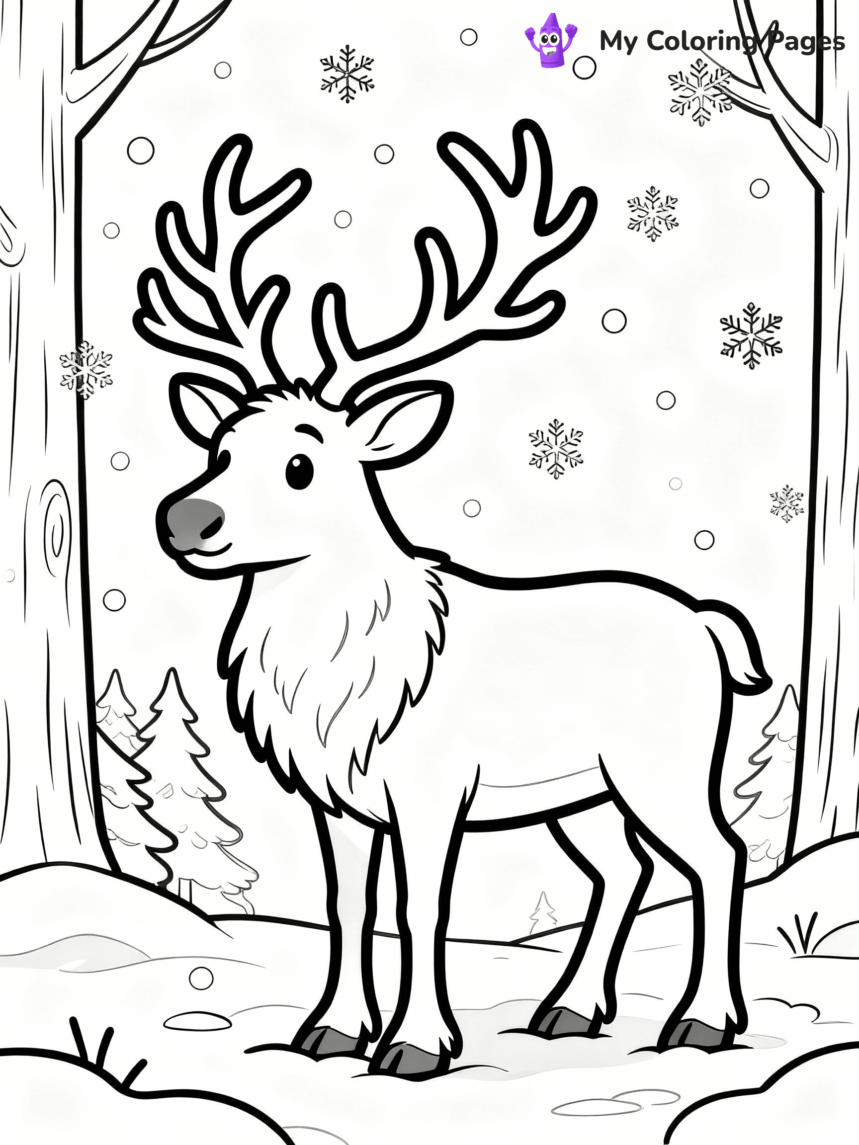 Reindeer Coloring Pages - 47