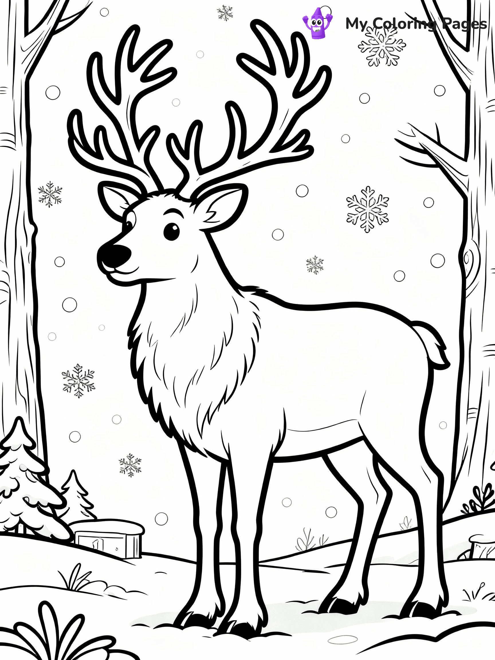 Reindeer Coloring Pages - 46