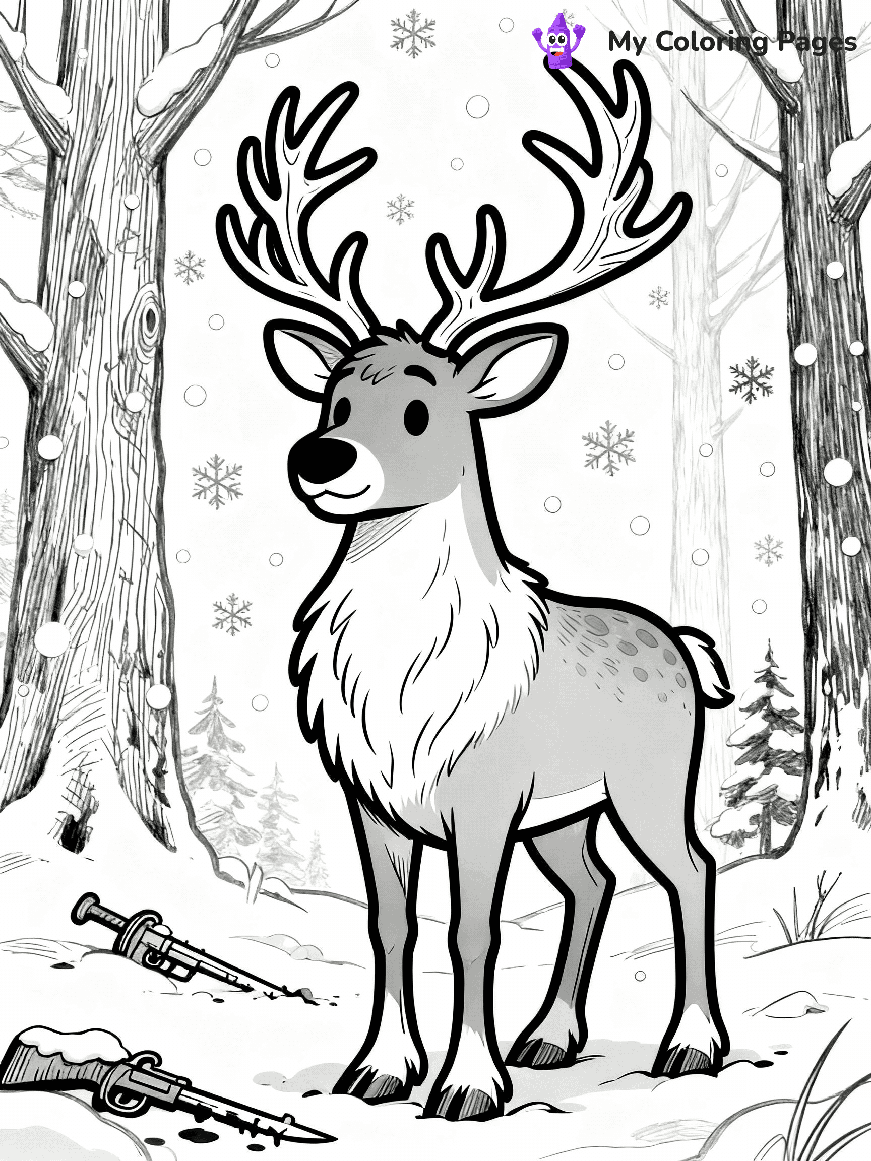 Reindeer Coloring Pages - 45