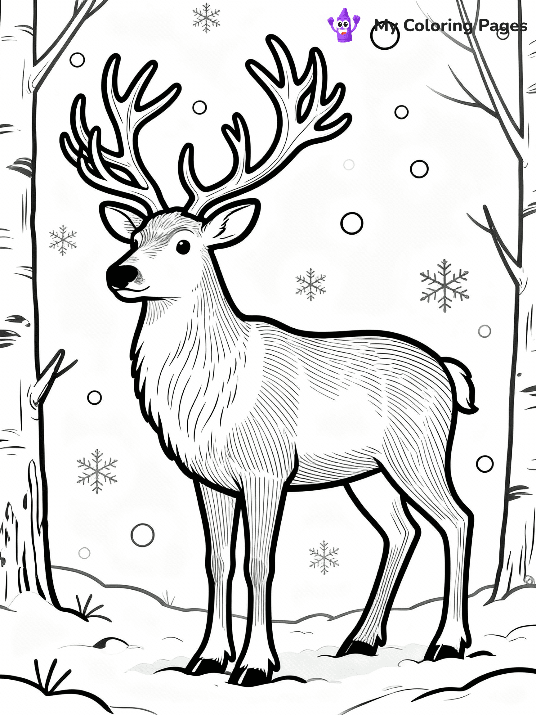 Reindeer Coloring Pages - 42