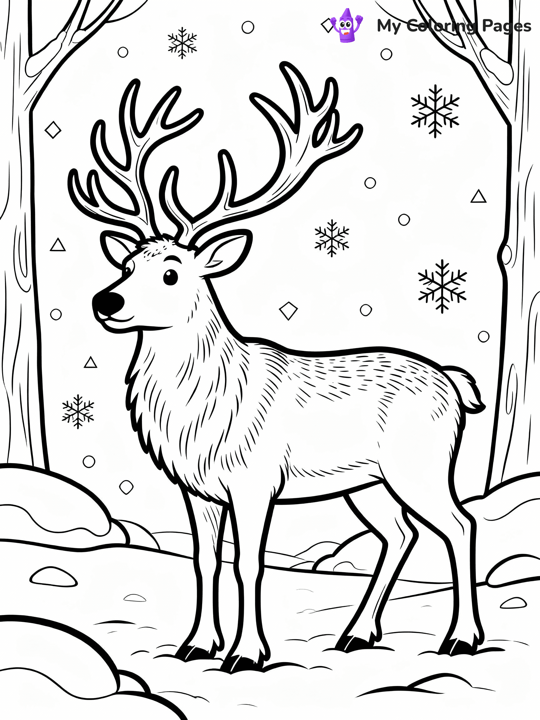 Reindeer Coloring Pages - 41