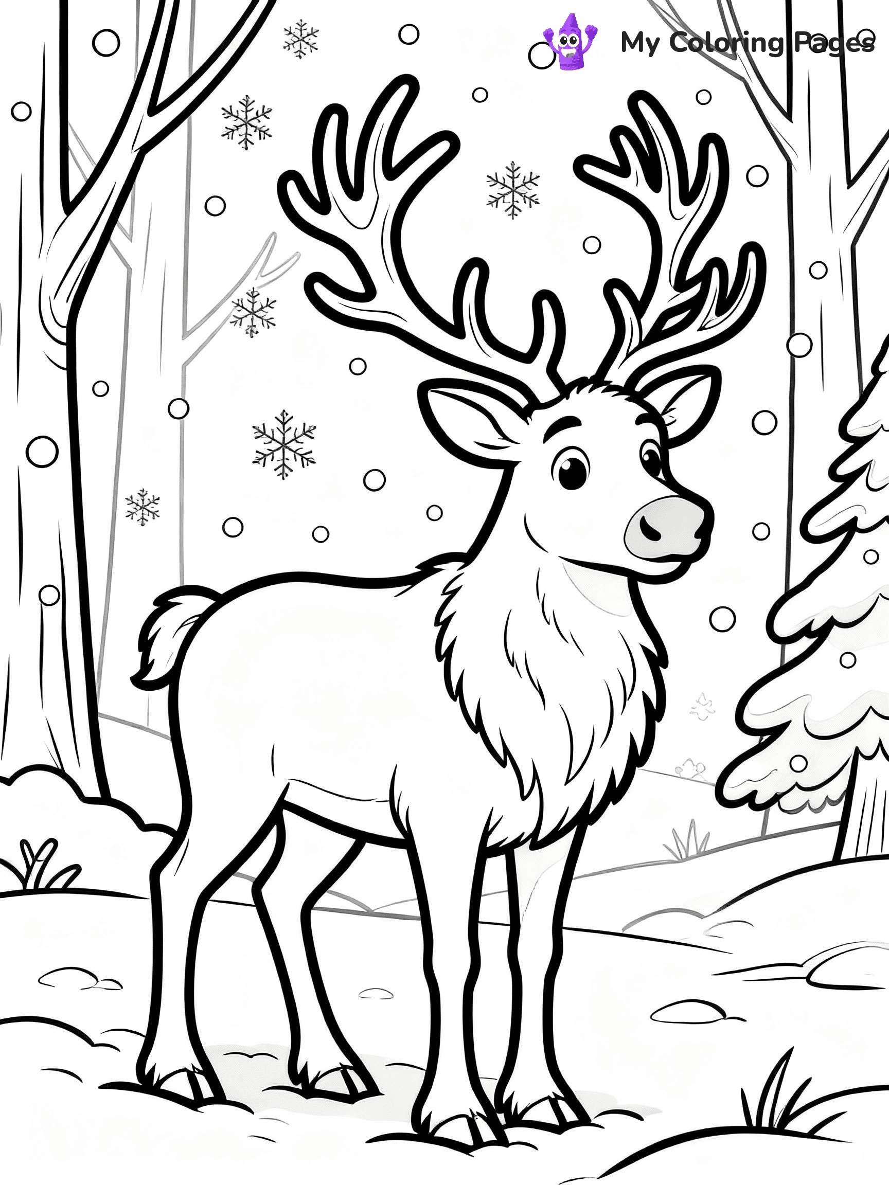 Reindeer Coloring Pages - 40
