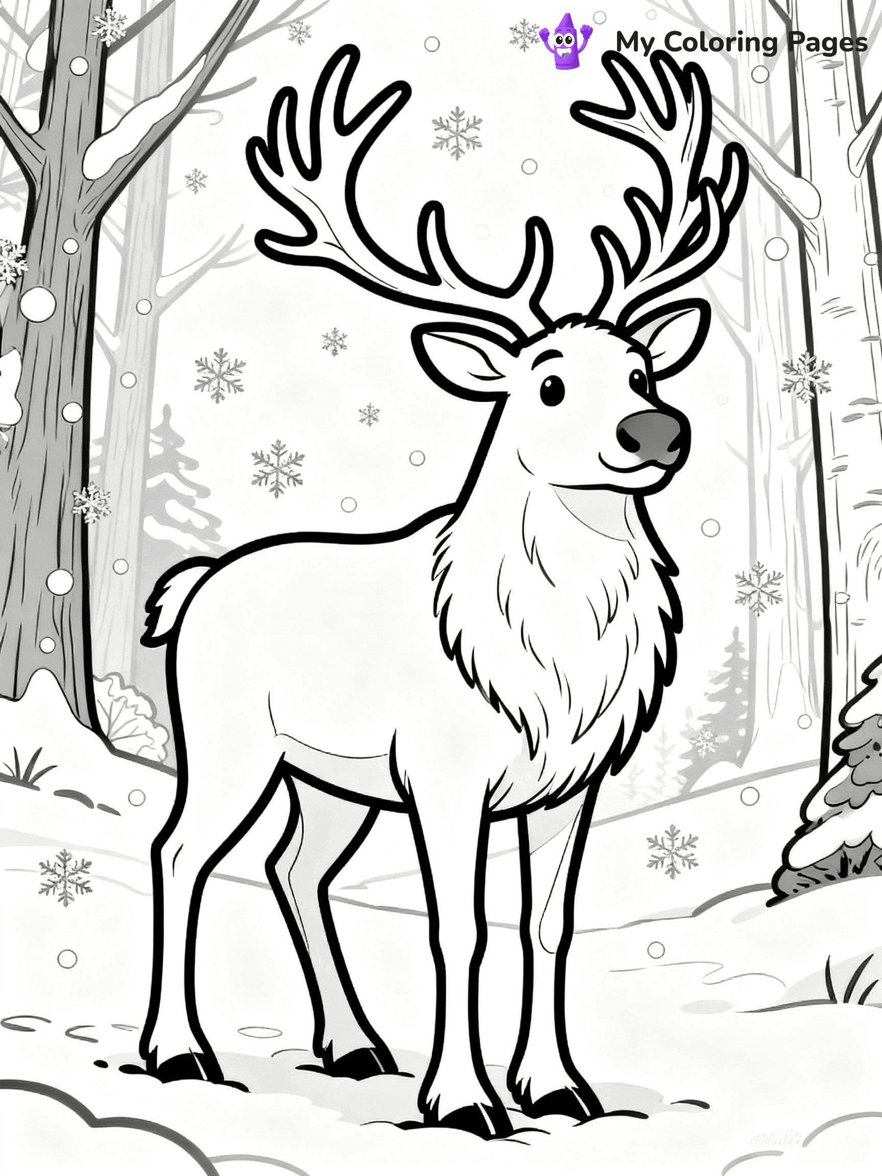 Reindeer Coloring Pages - 39