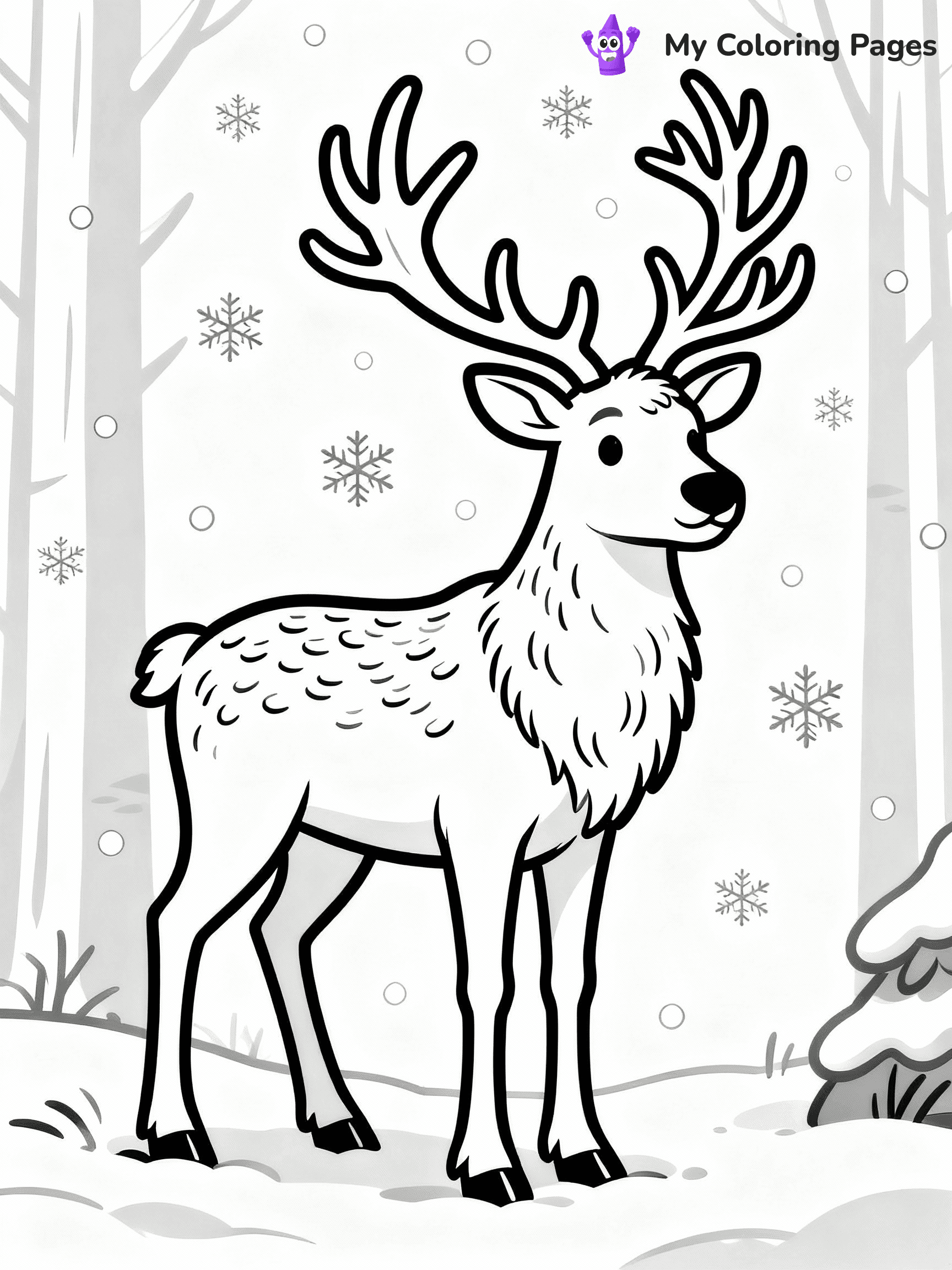 Reindeer Coloring Pages - 38