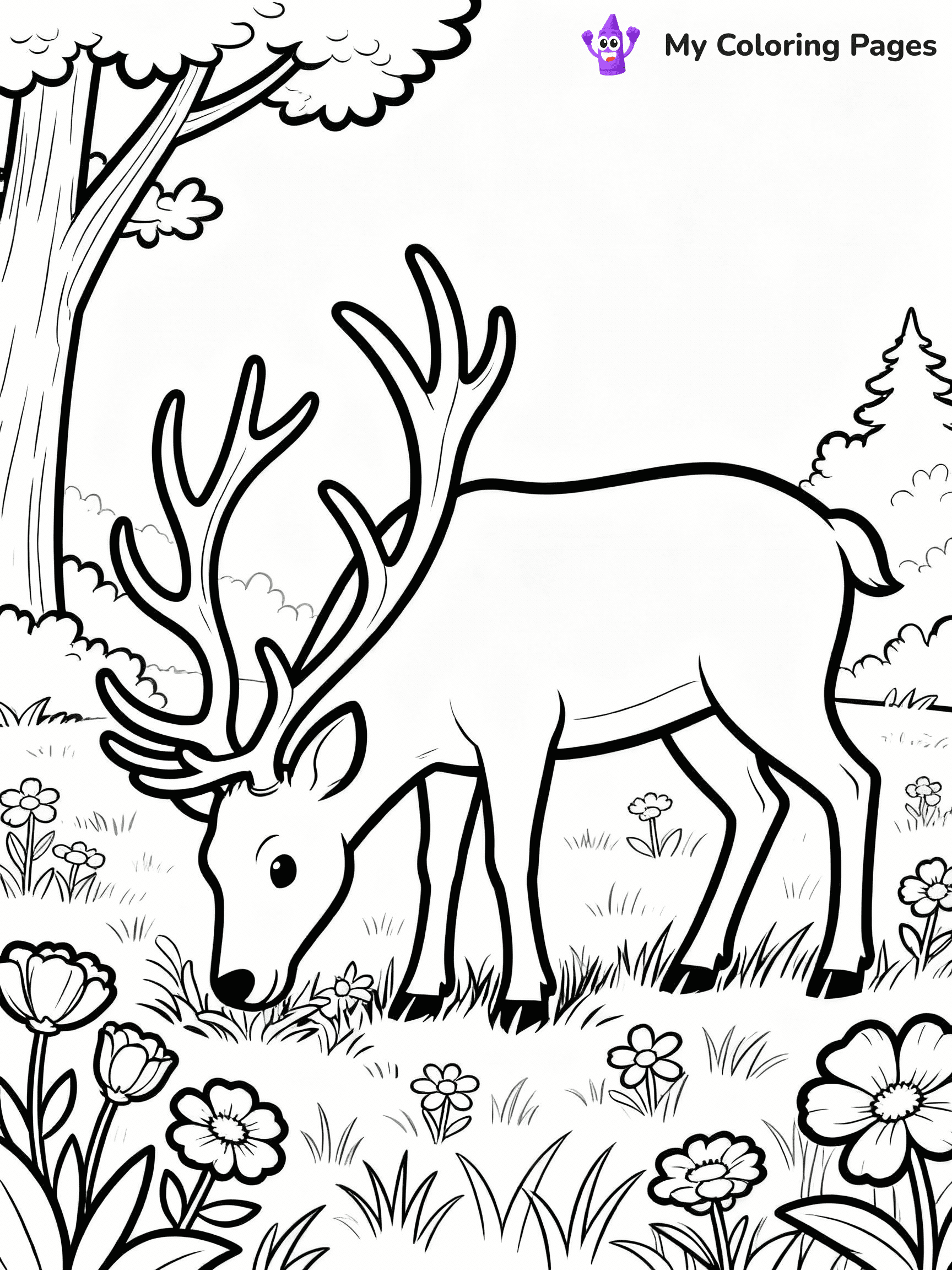 Reindeer Coloring Pages - 22