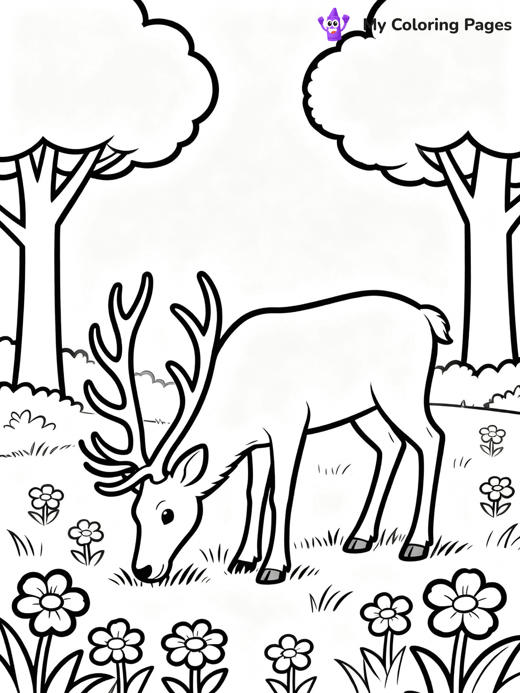 Reindeer Coloring Pages - 21