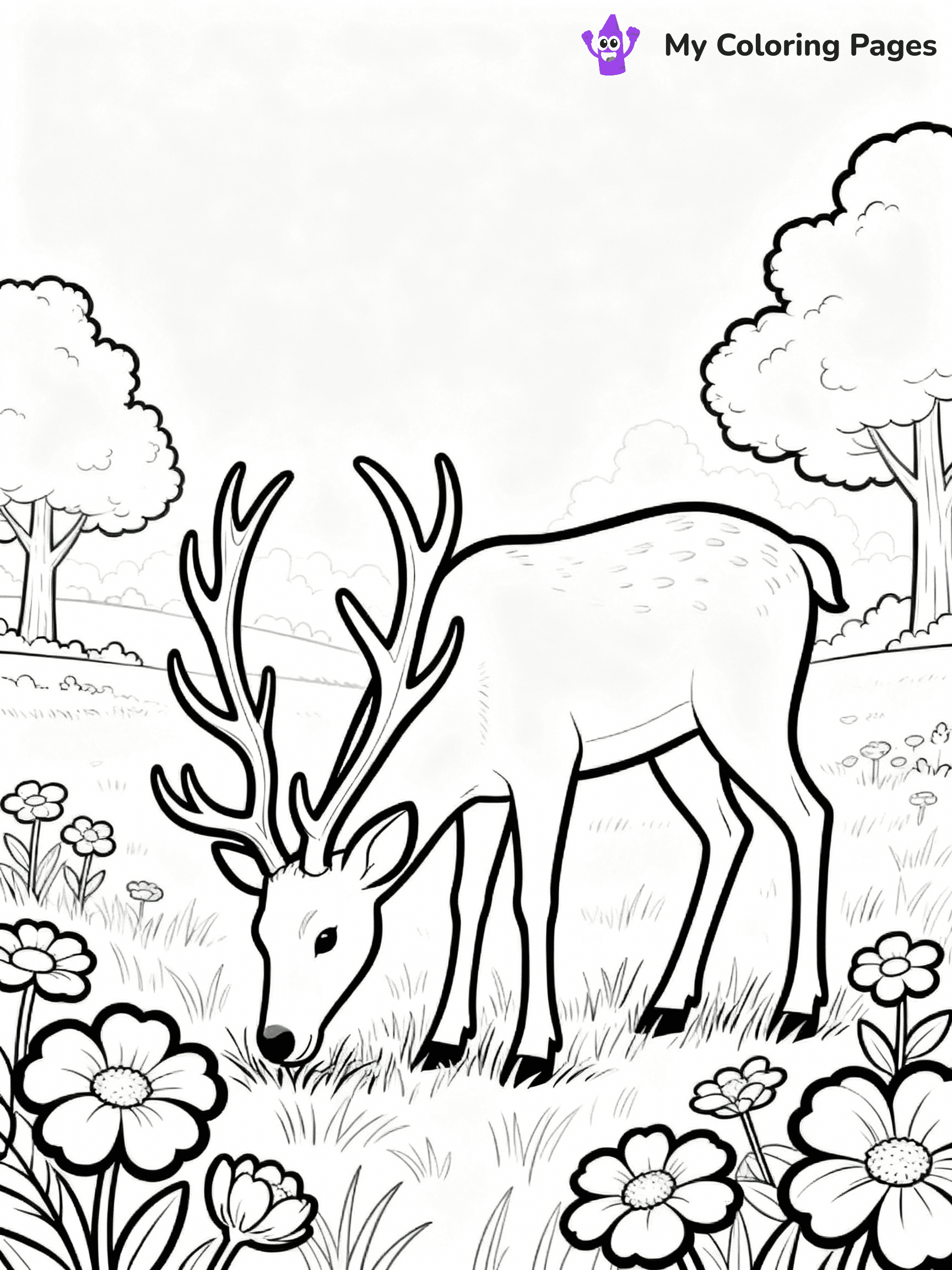 Reindeer Coloring Pages - 20
