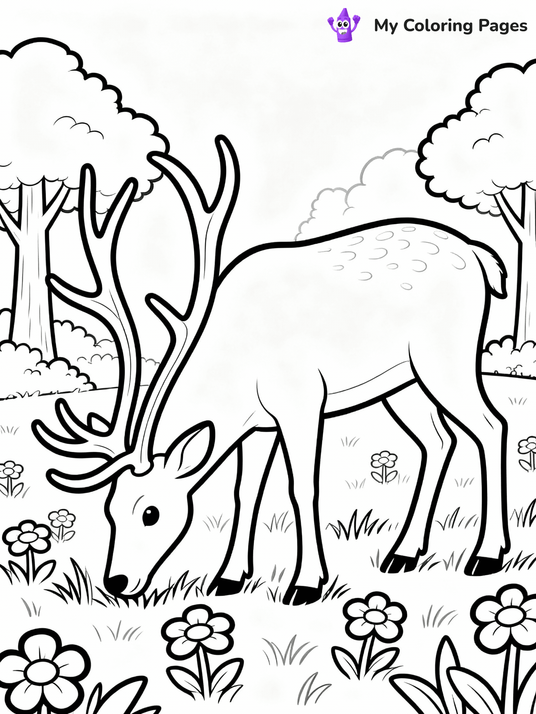 Reindeer Coloring Pages - 19