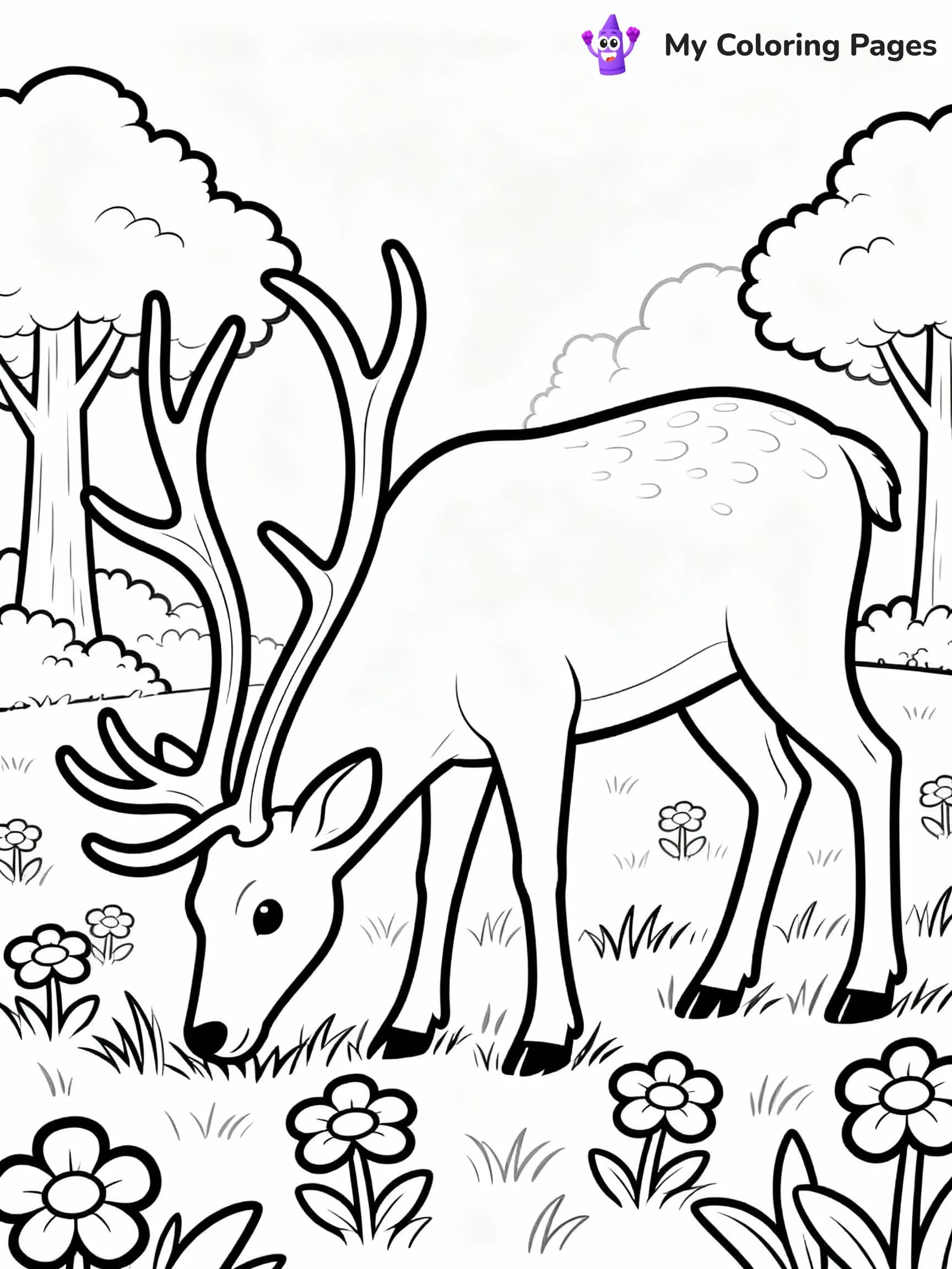 Reindeer Coloring Pages - 19