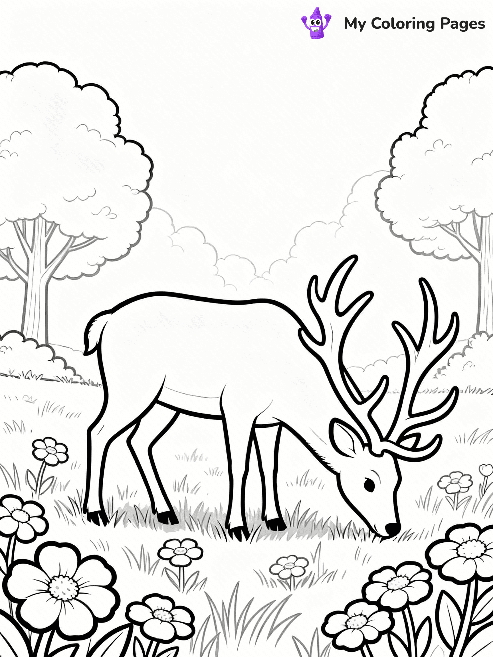 Reindeer Coloring Pages - 18