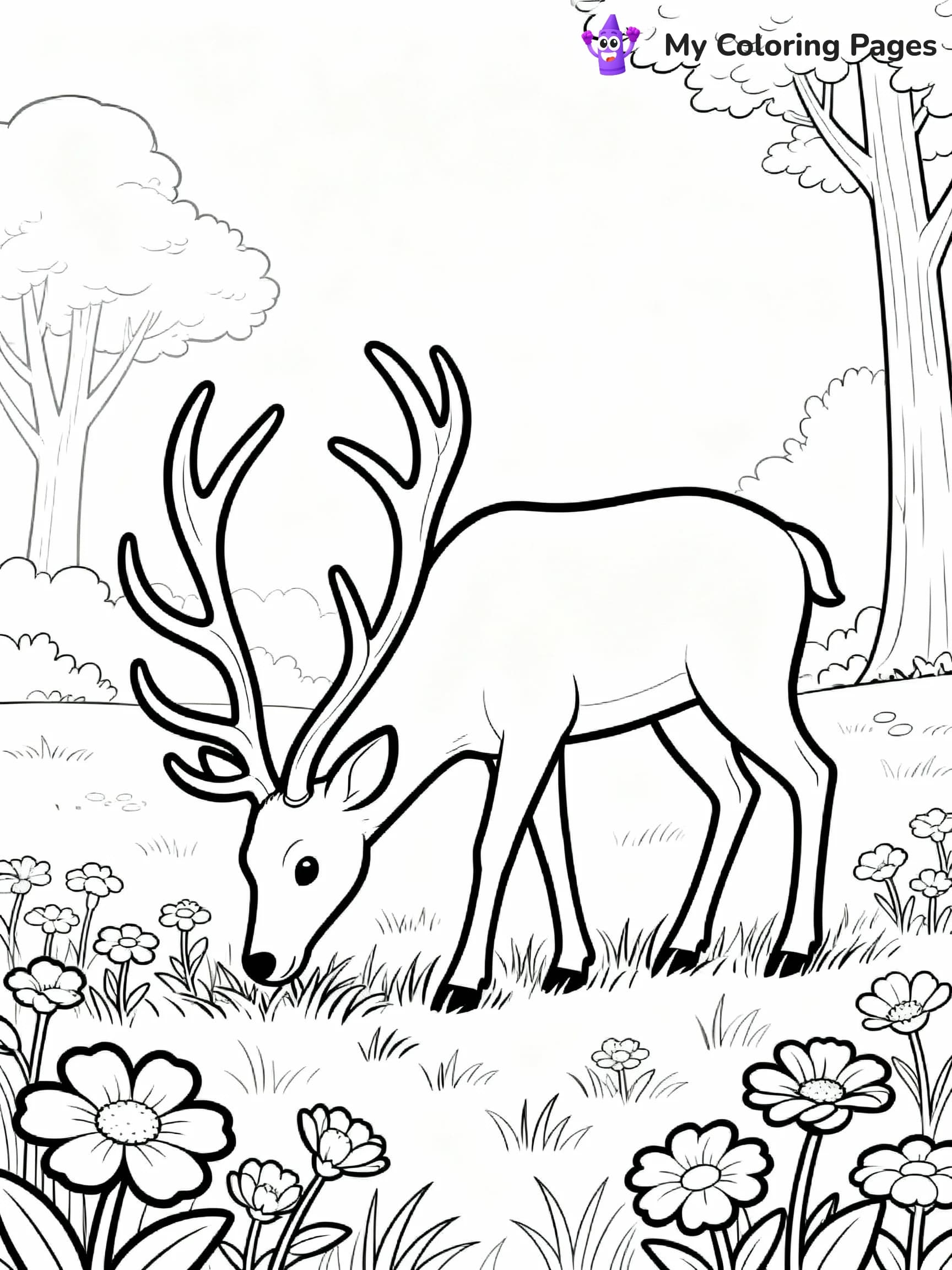 Reindeer Coloring Pages - 17