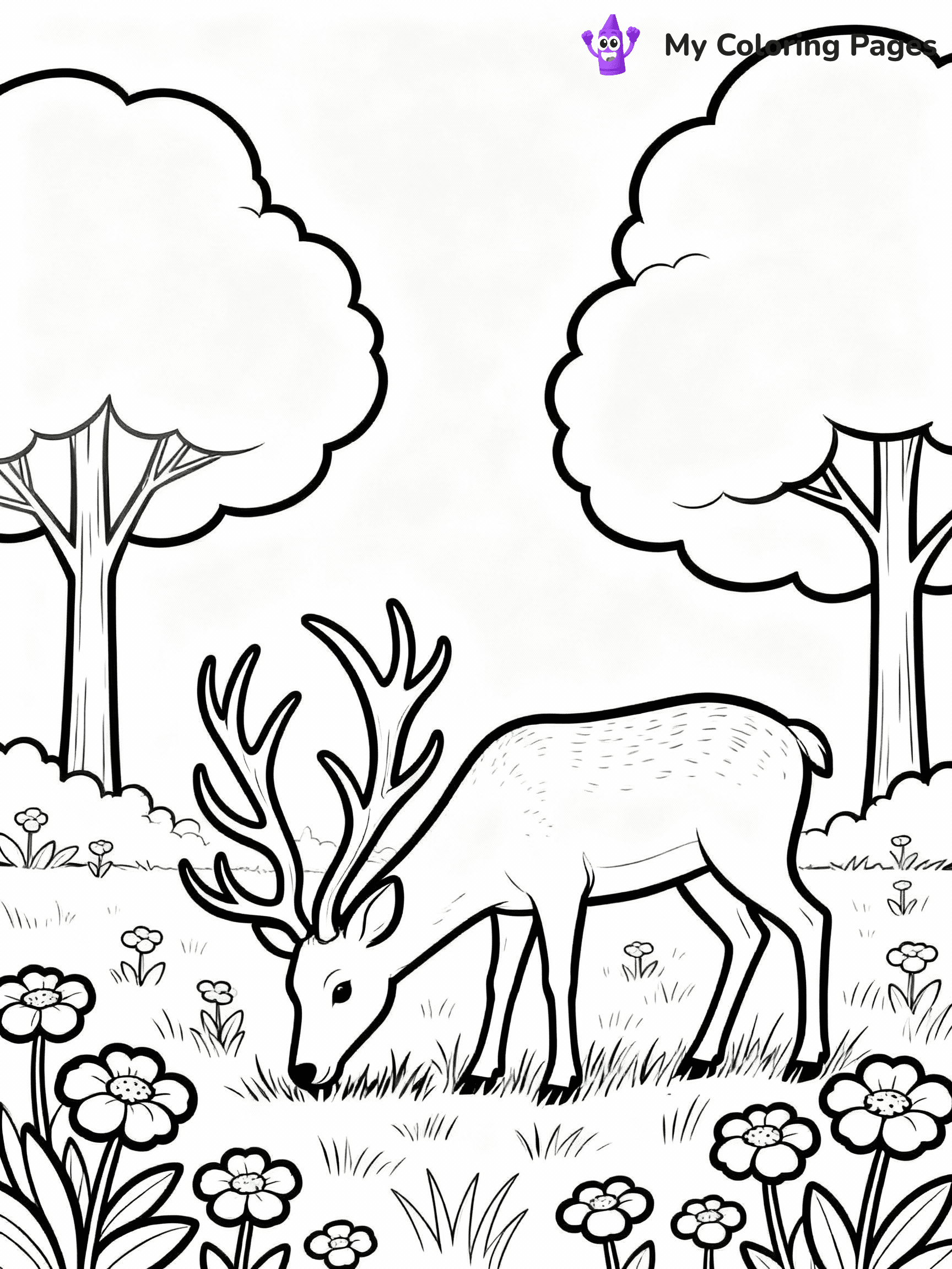 Reindeer Coloring Pages - 16