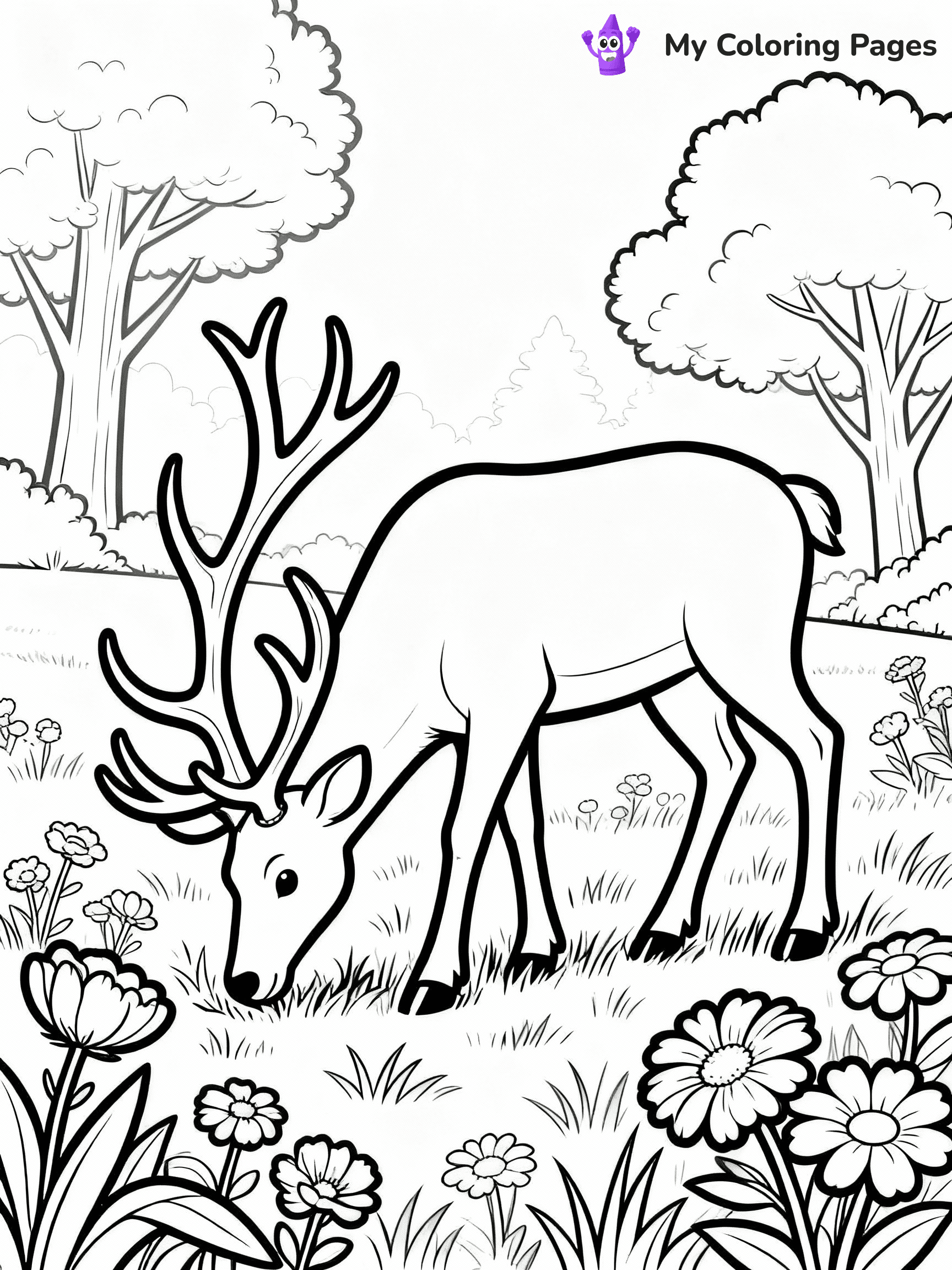 Reindeer Coloring Pages - 15