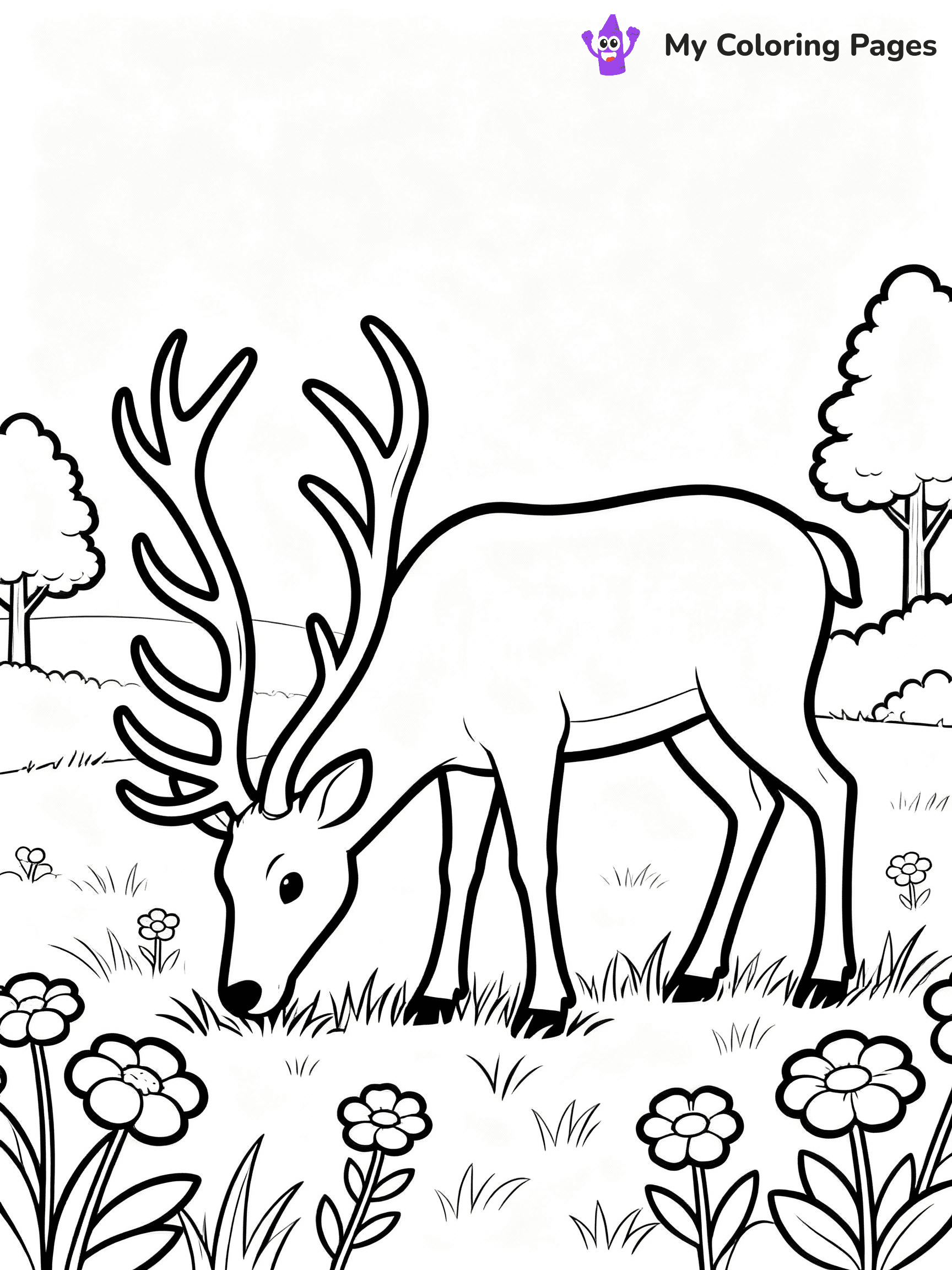 Reindeer Coloring Pages - 14