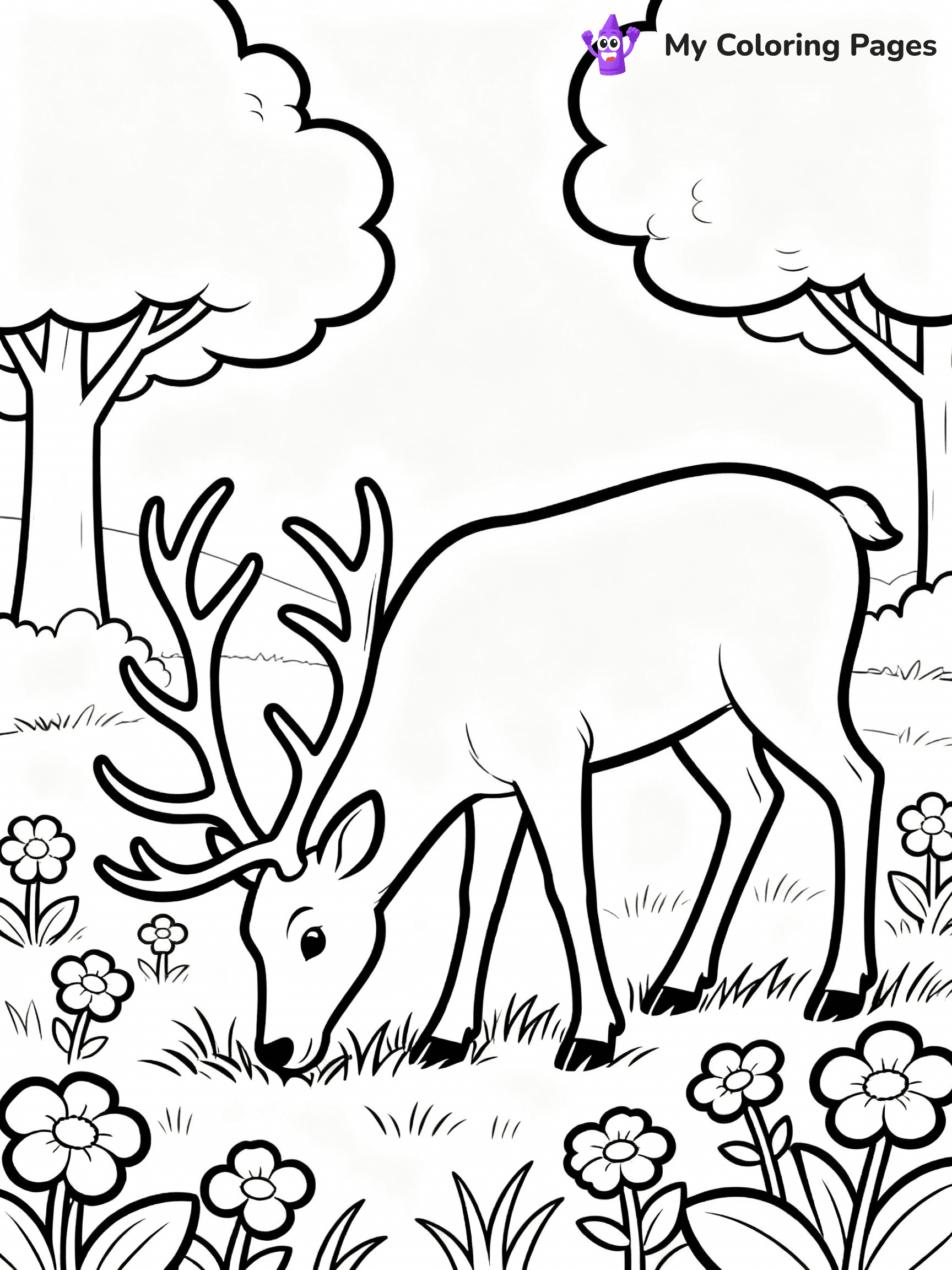 Reindeer Coloring Pages - 13