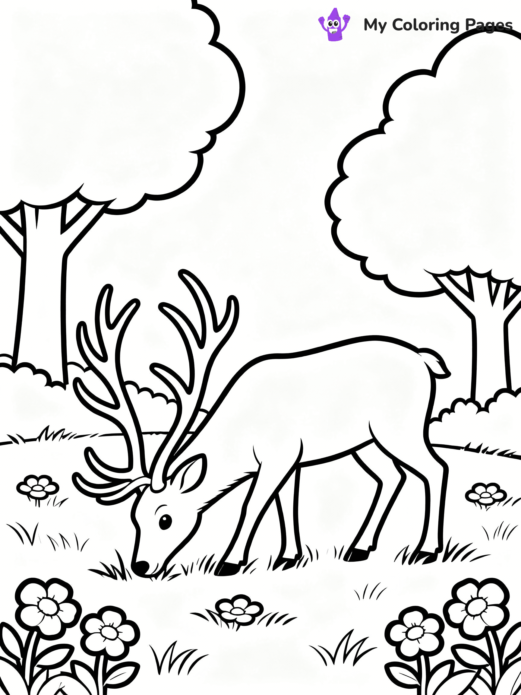 Reindeer Coloring Pages - 11