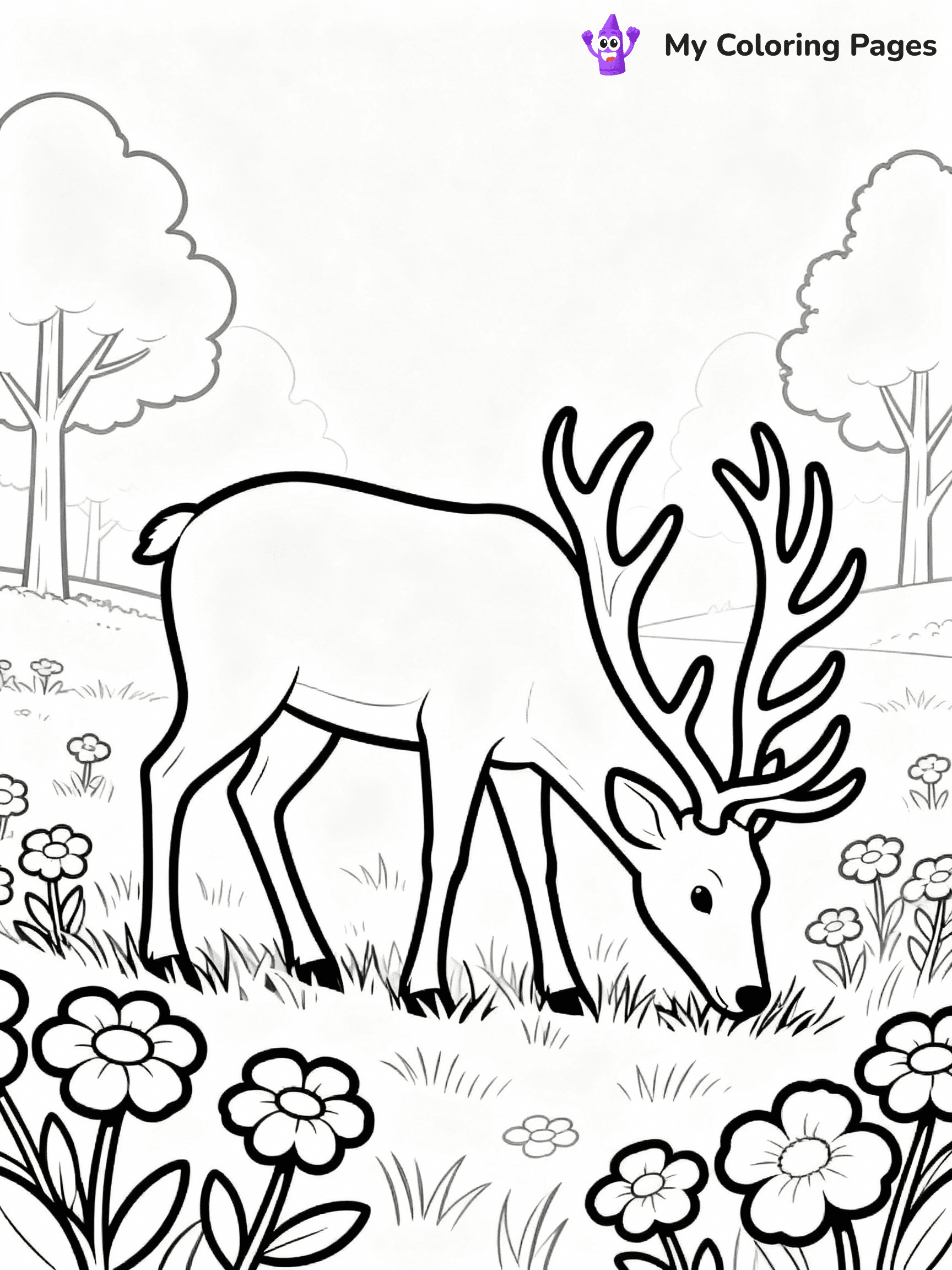 Reindeer Coloring Pages - 10