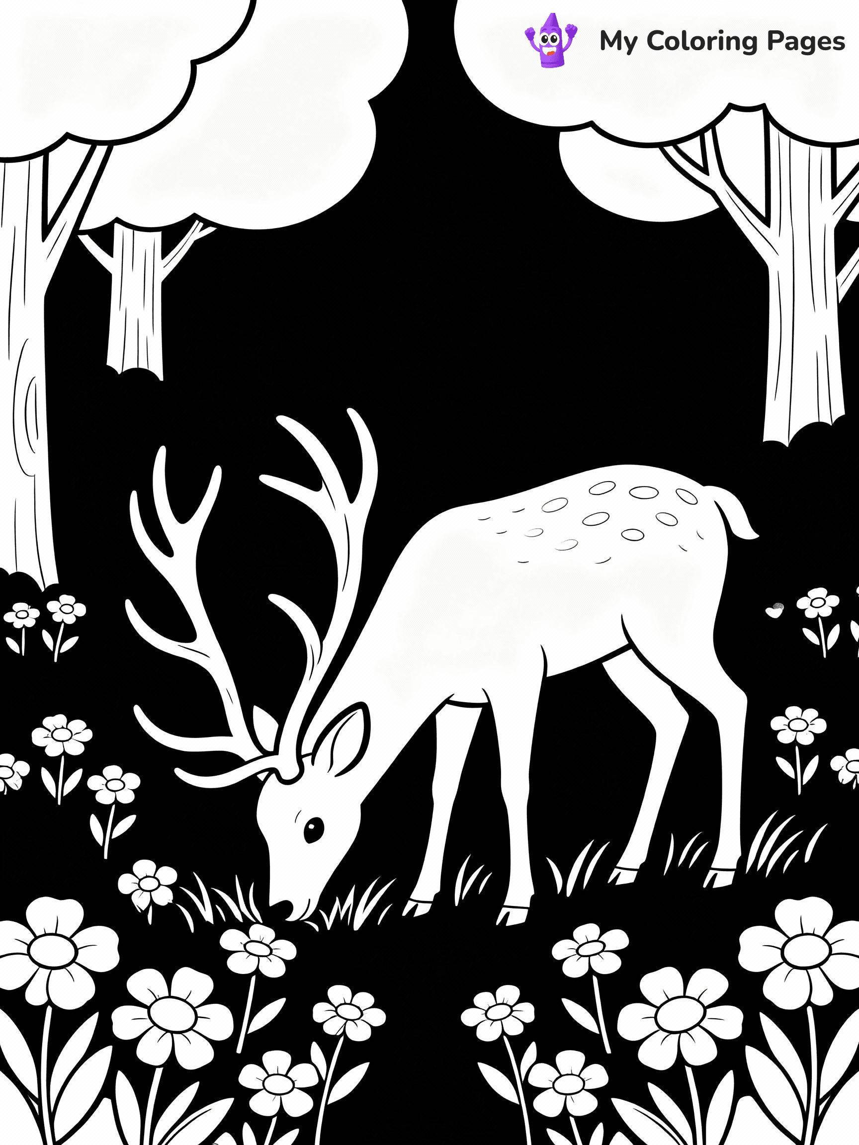 Reindeer Coloring Pages - 9