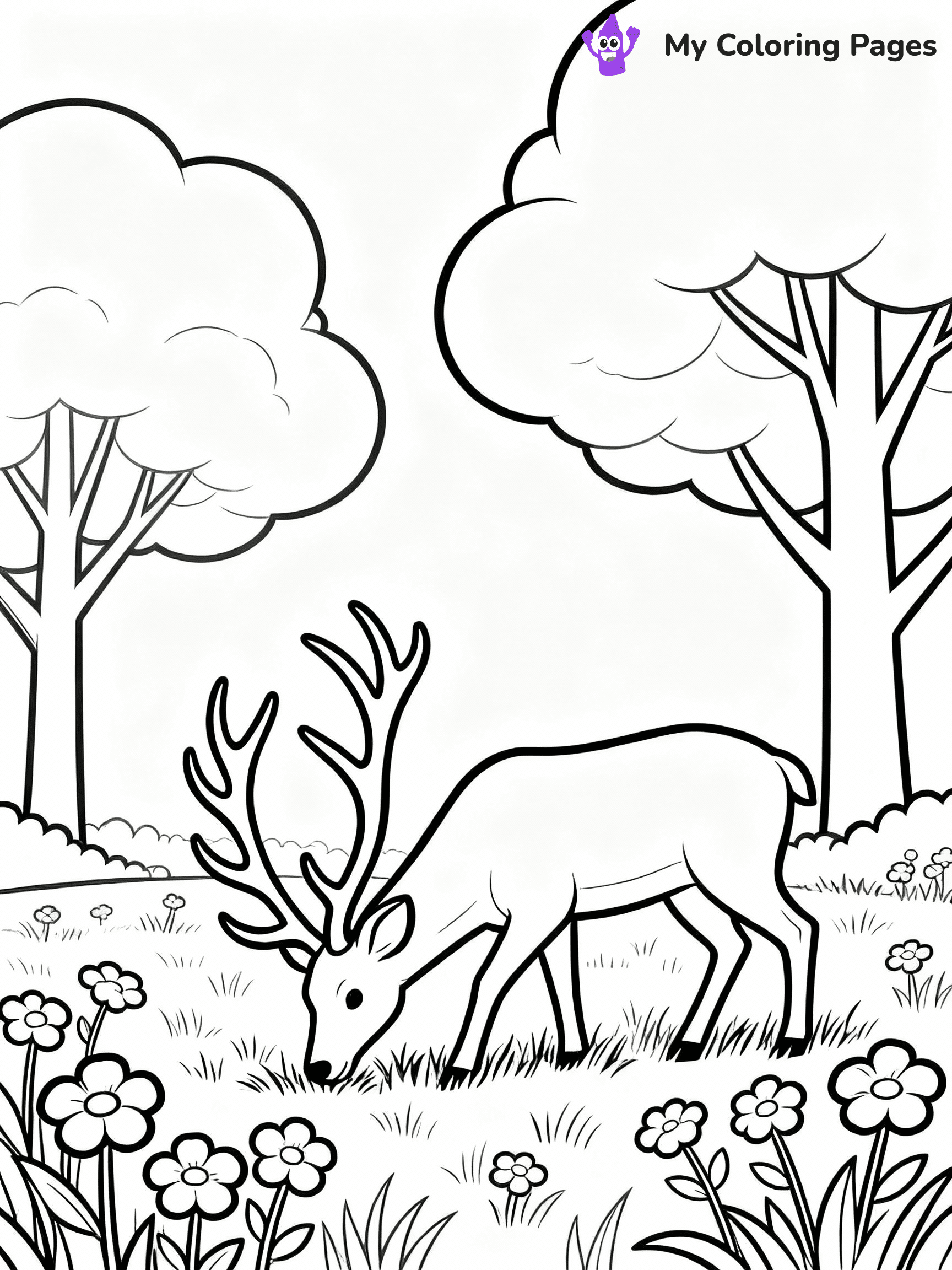 Reindeer Coloring Pages - 8