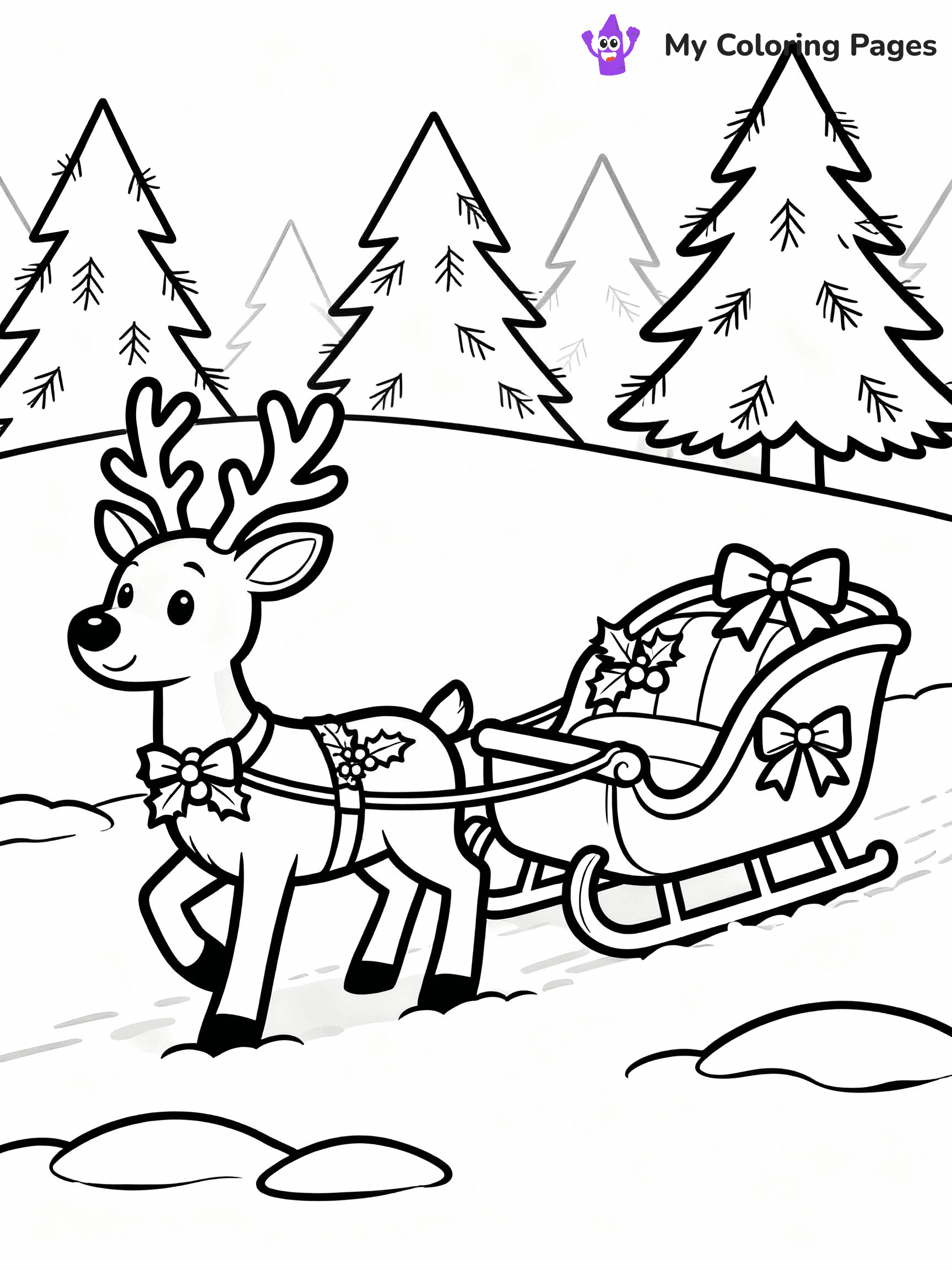 Reindeer Coloring Pages - 5