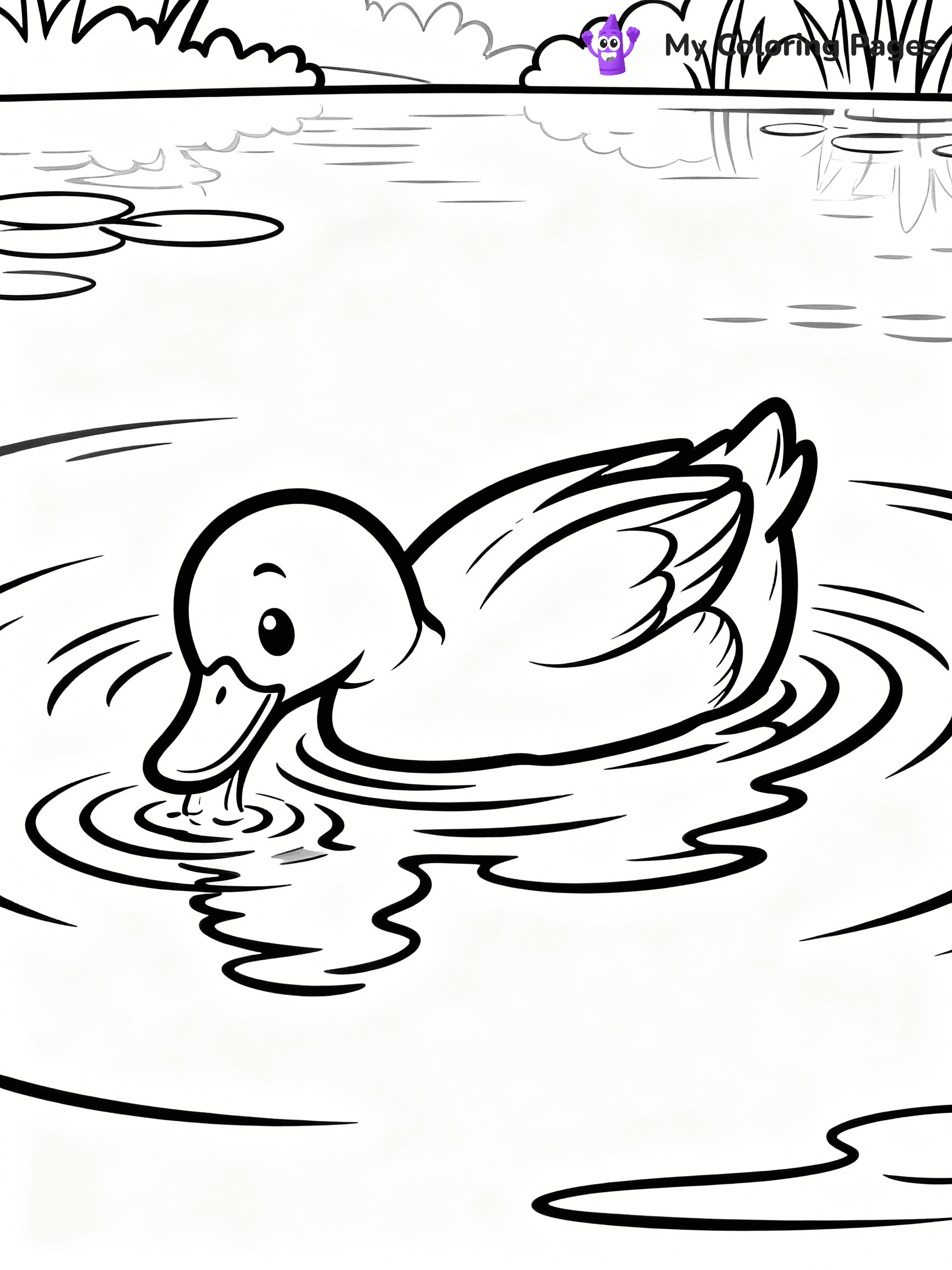 Duck Coloring Pages - 24