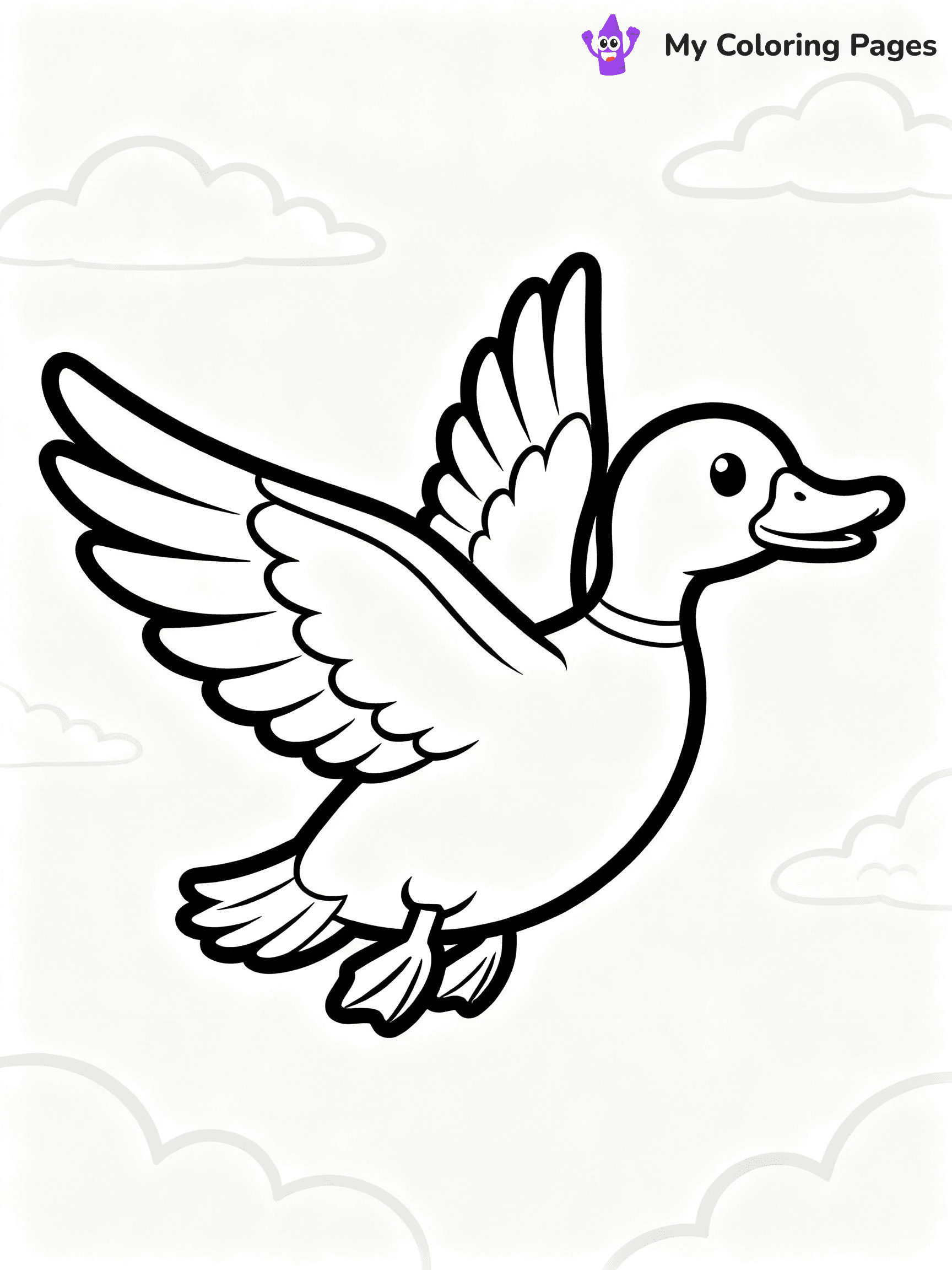 Duck Coloring Pages - 2