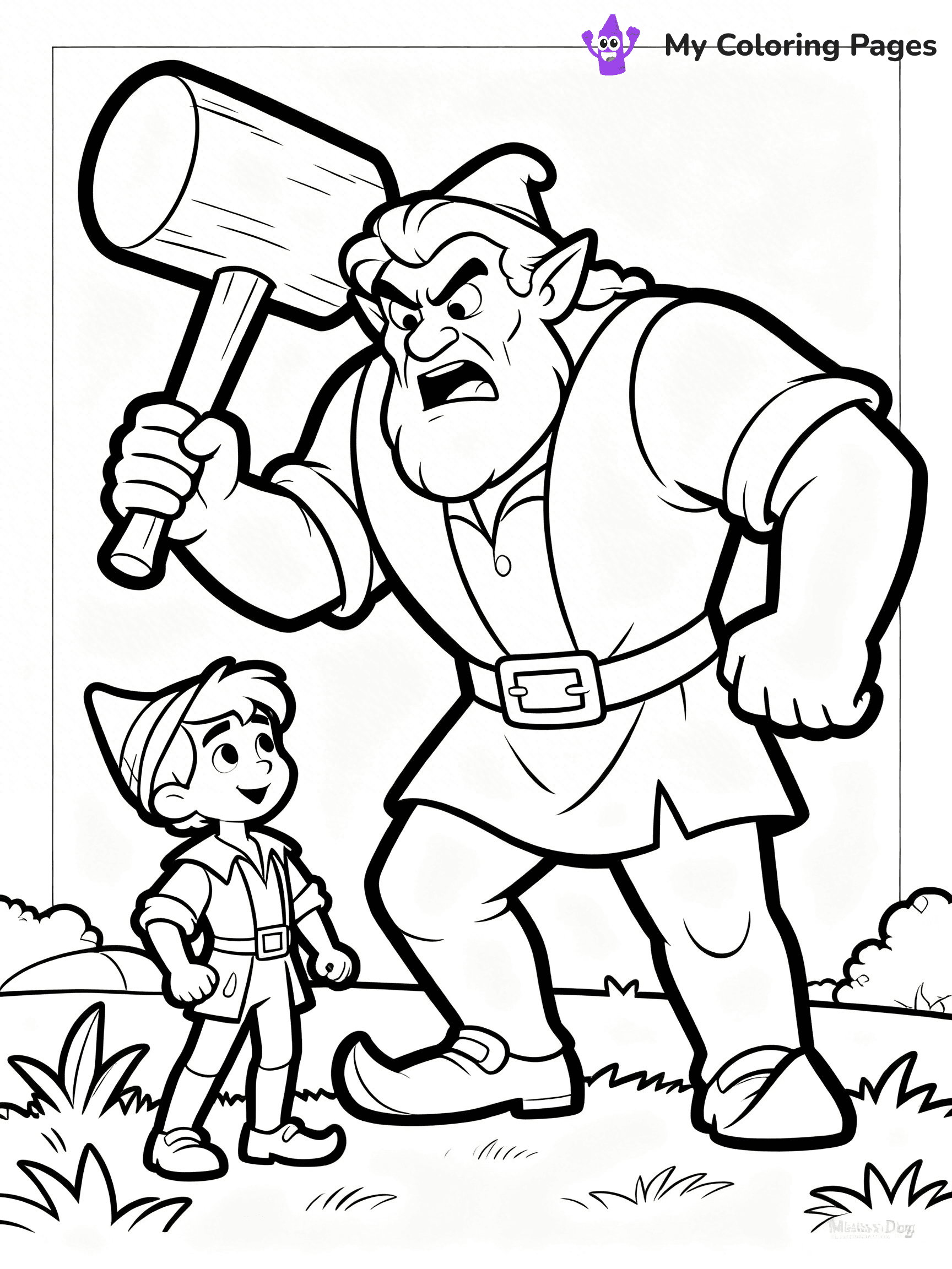 Jack and the Beanstalk Coloring Pages - 7