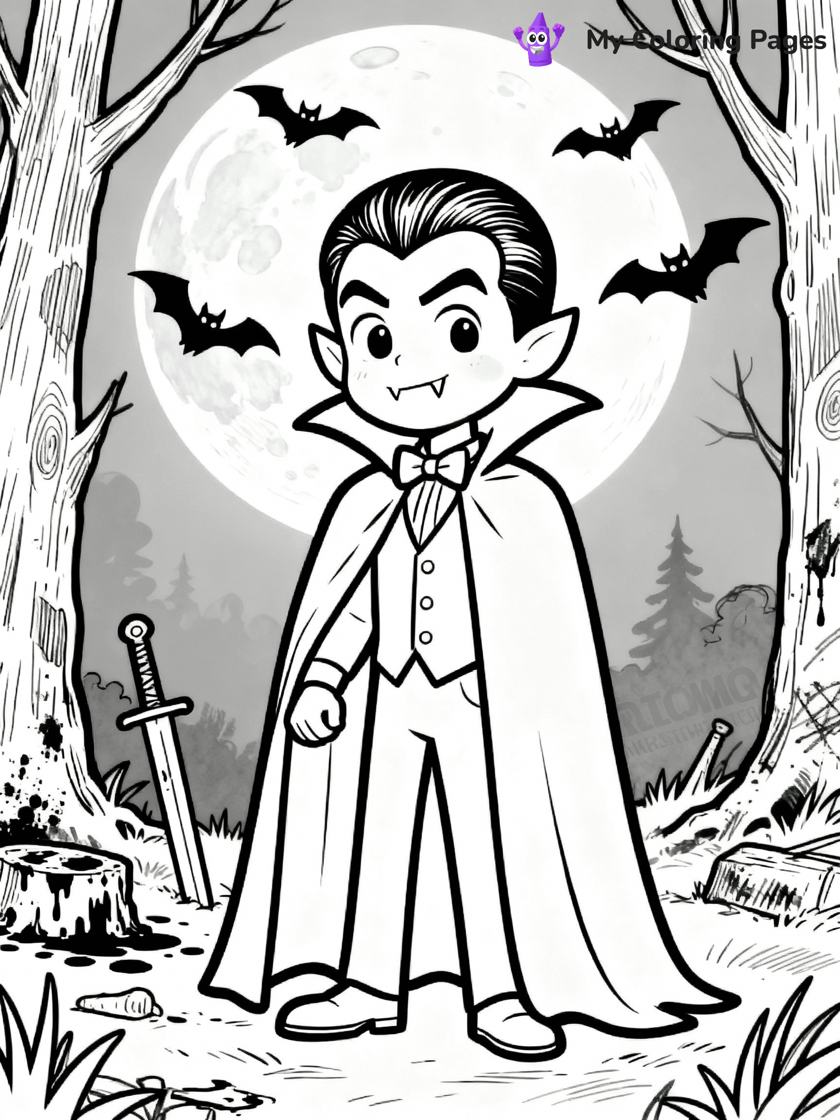 Vampire Coloring Pages - 9