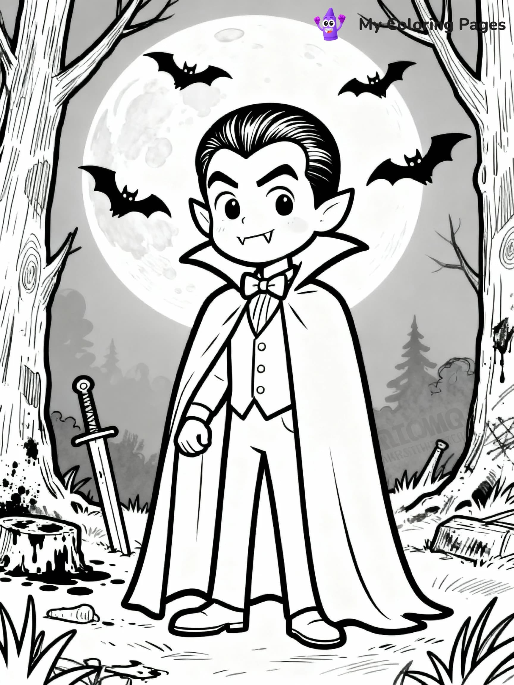 Vampire Coloring Pages - 9