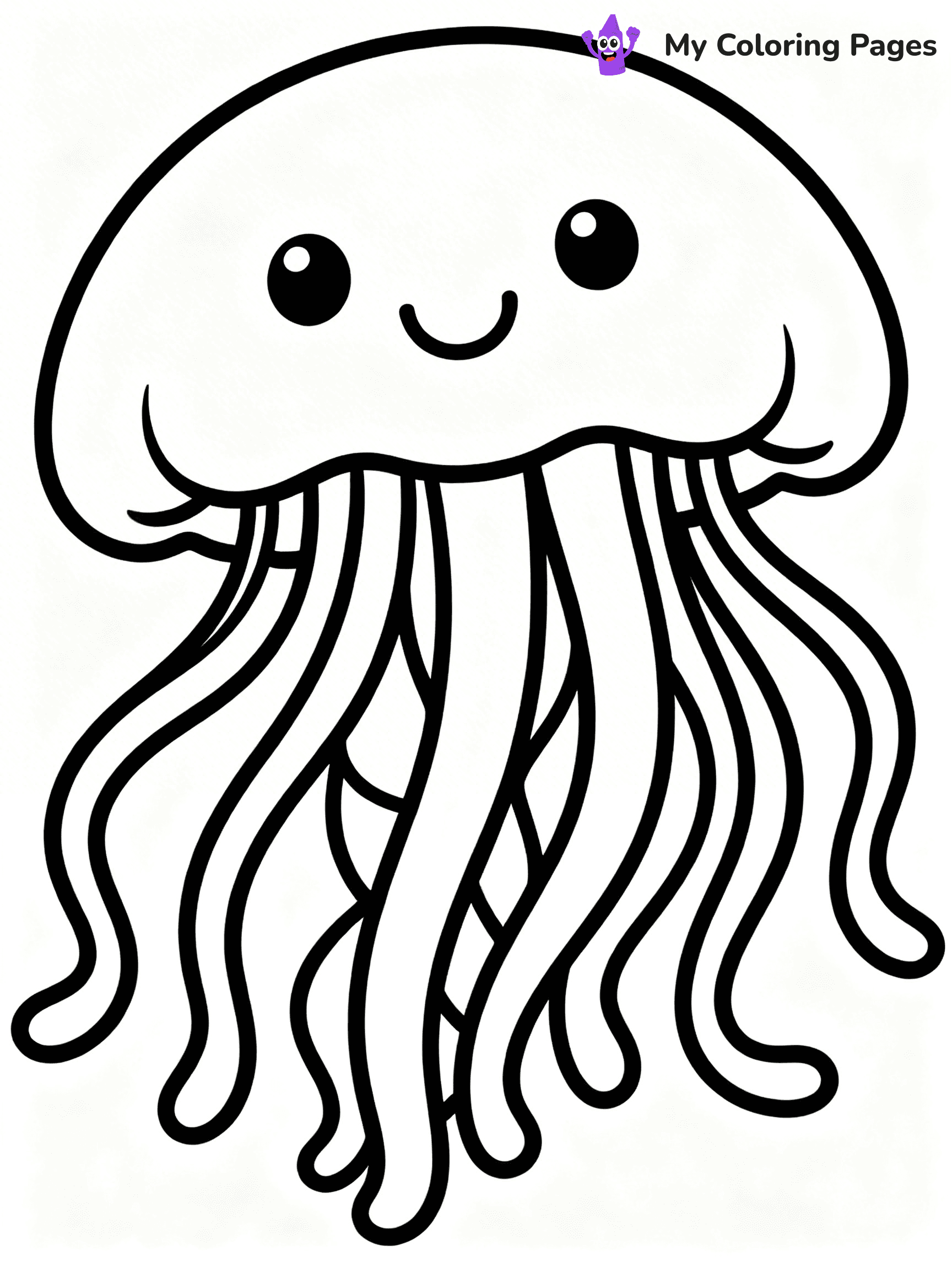 Cute Jellyfish Coloring Pages - 33