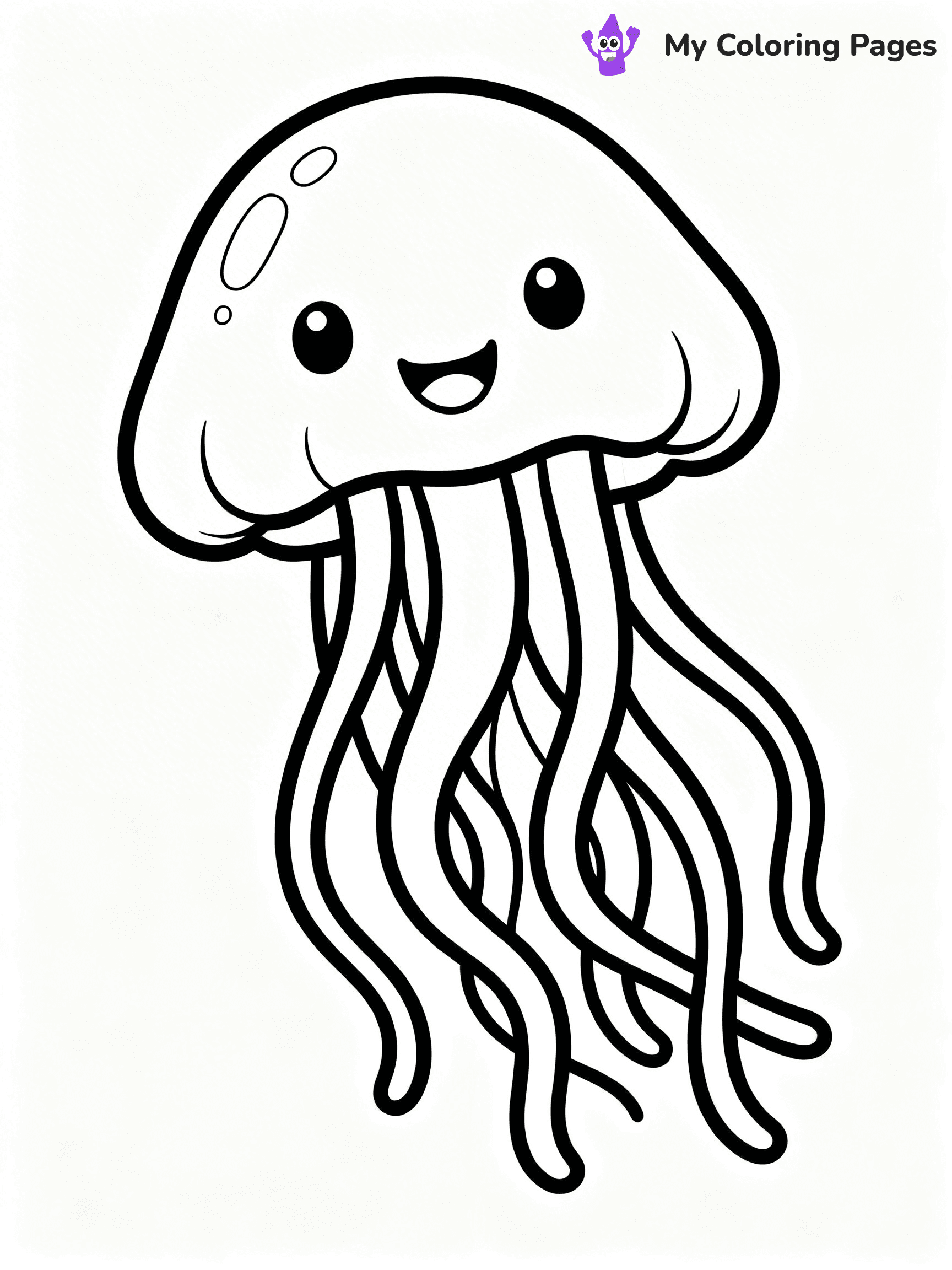 Cute Jellyfish Coloring Pages - 32