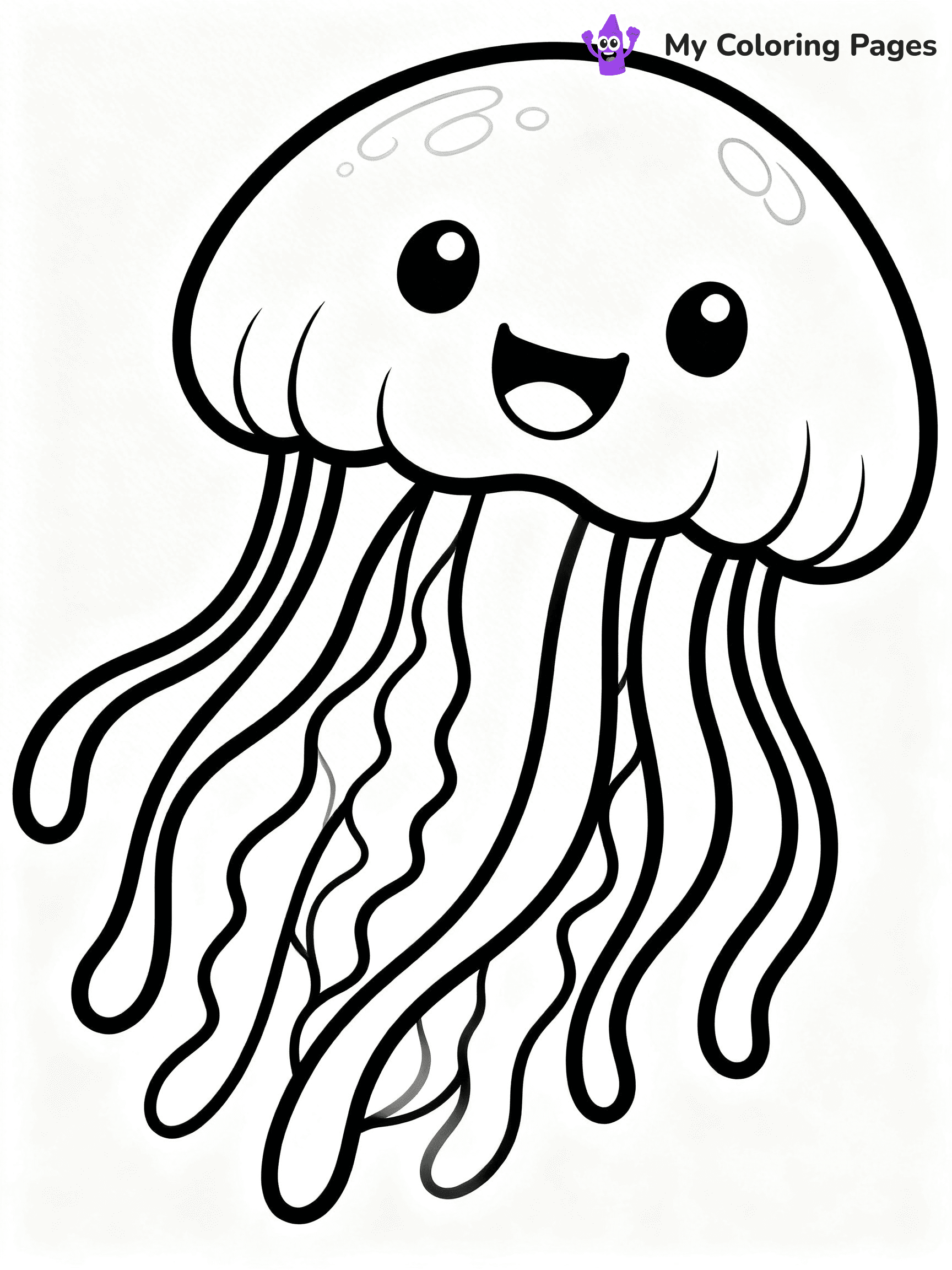 Cute Jellyfish Coloring Pages - 31