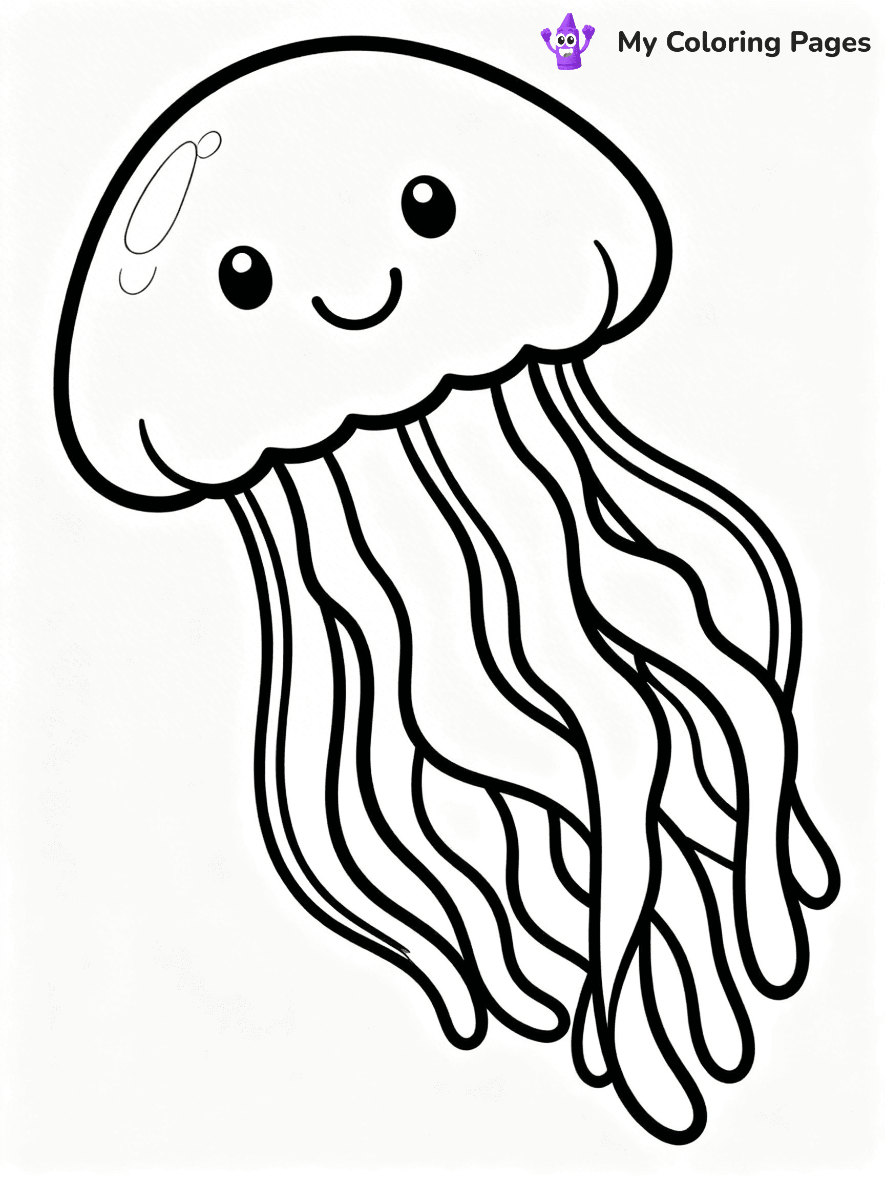 Cute Jellyfish Coloring Pages - 30