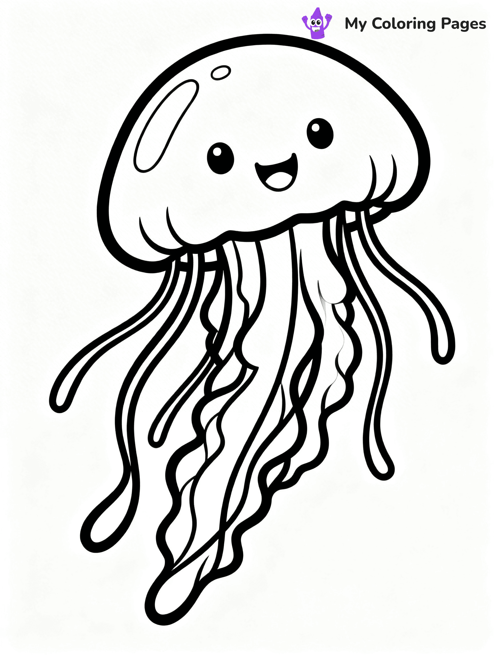 Cute Jellyfish Coloring Pages - 29