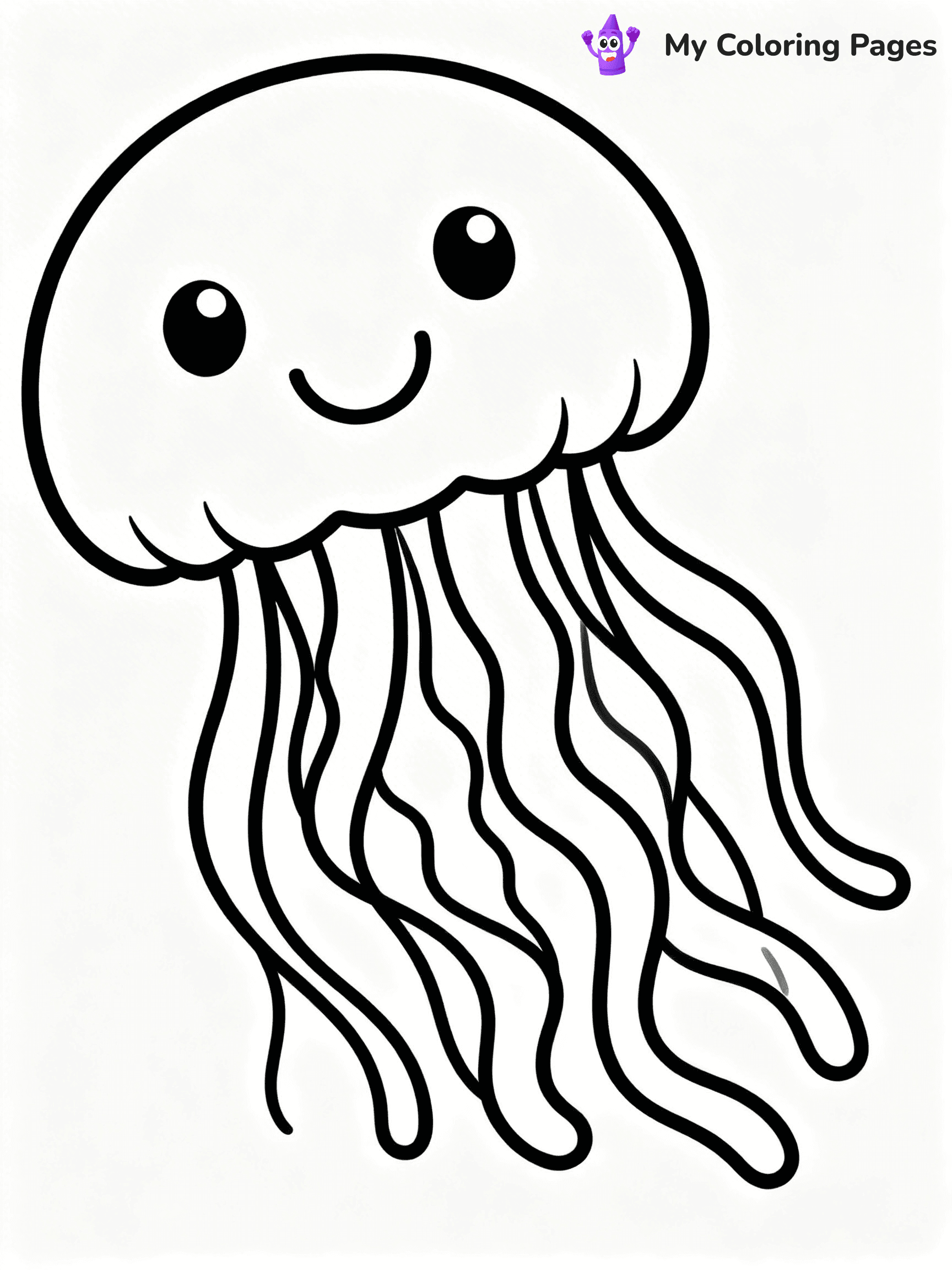 Cute Jellyfish Coloring Pages - 28