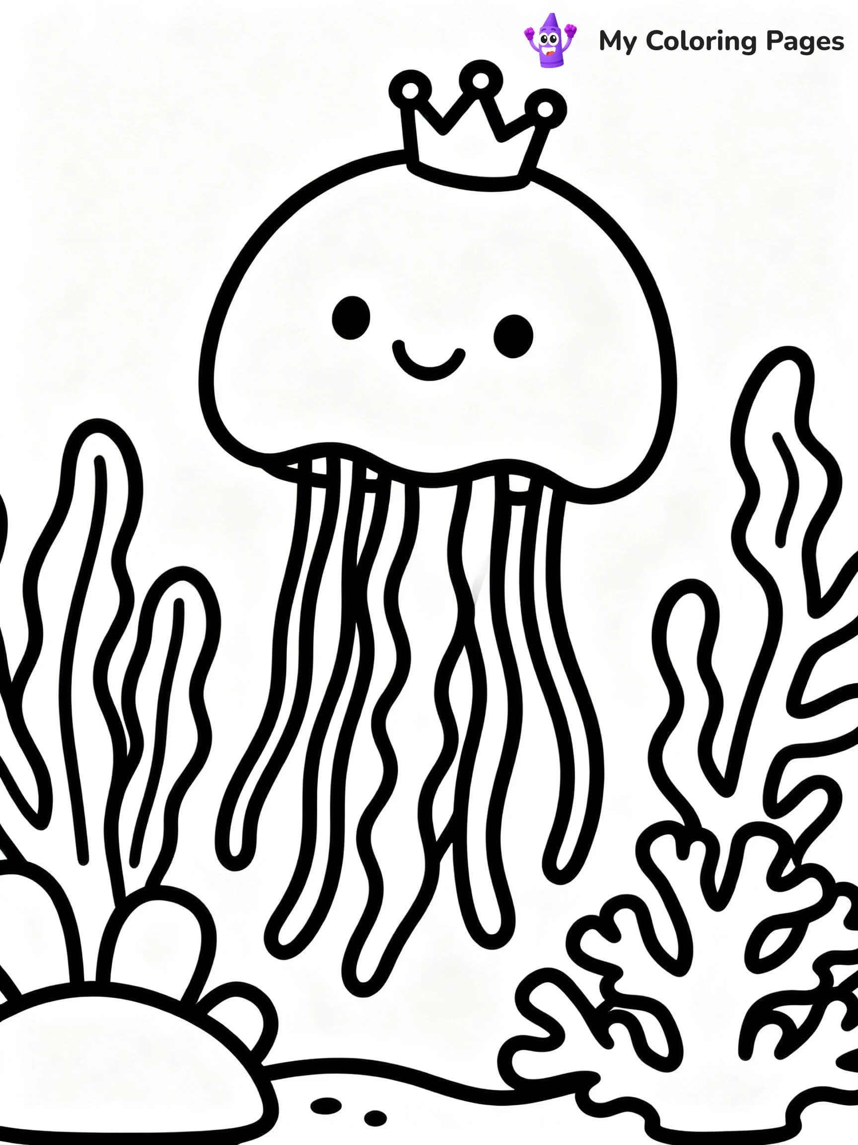 Cute Jellyfish Coloring Pages - 21