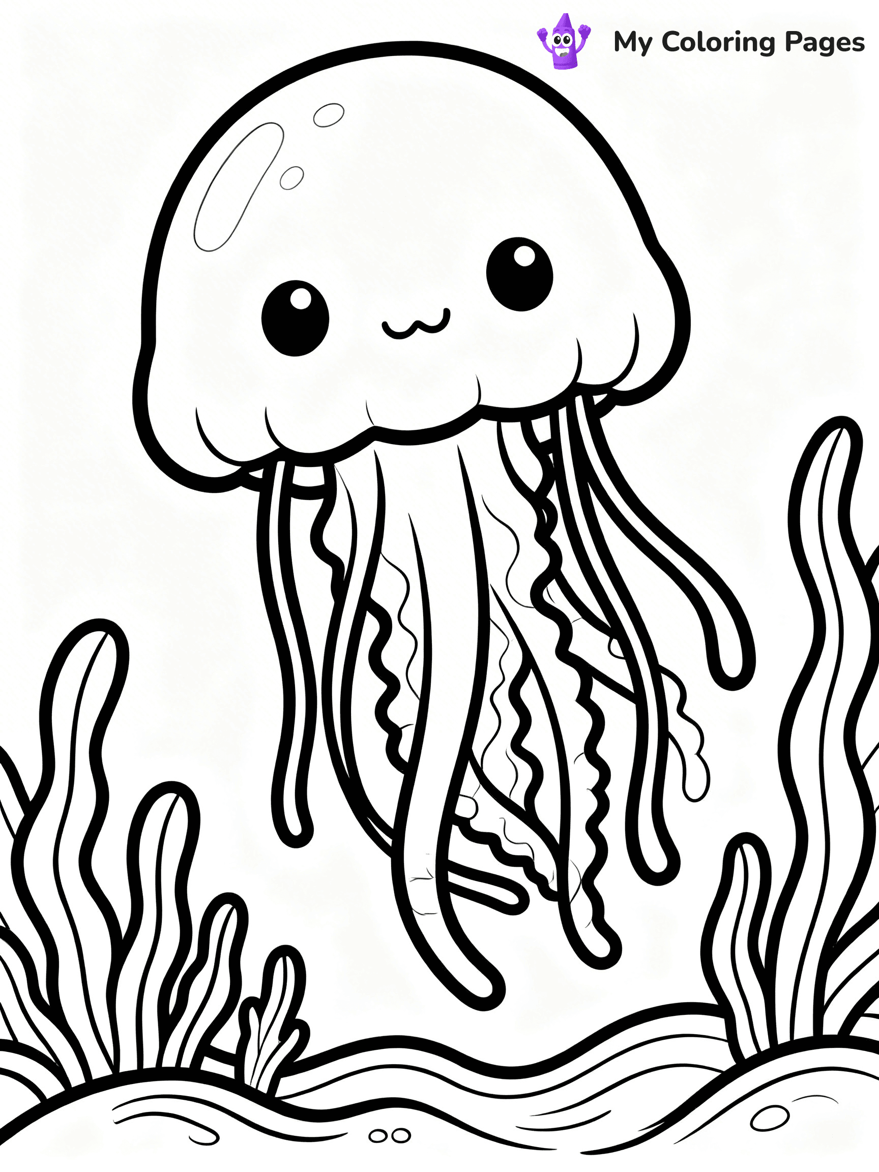 Cute Jellyfish Coloring Pages - 20