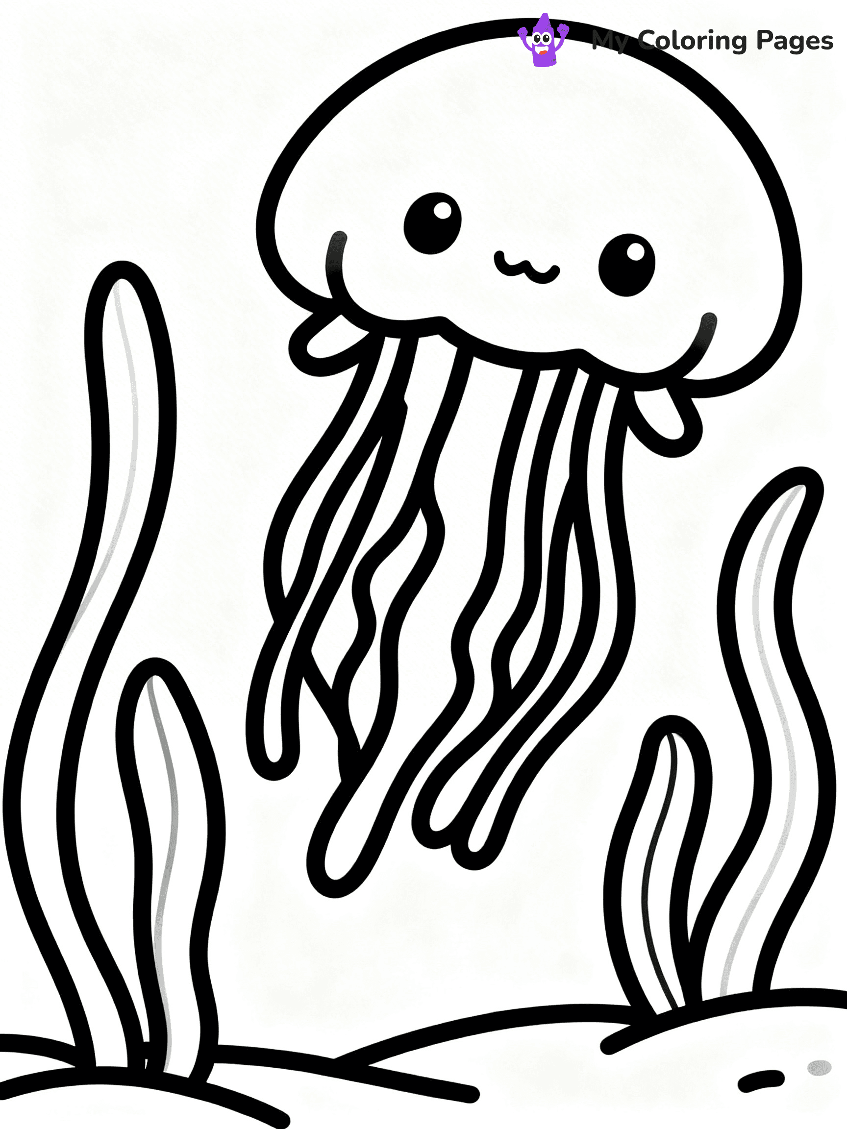 Cute Jellyfish Coloring Pages - 19