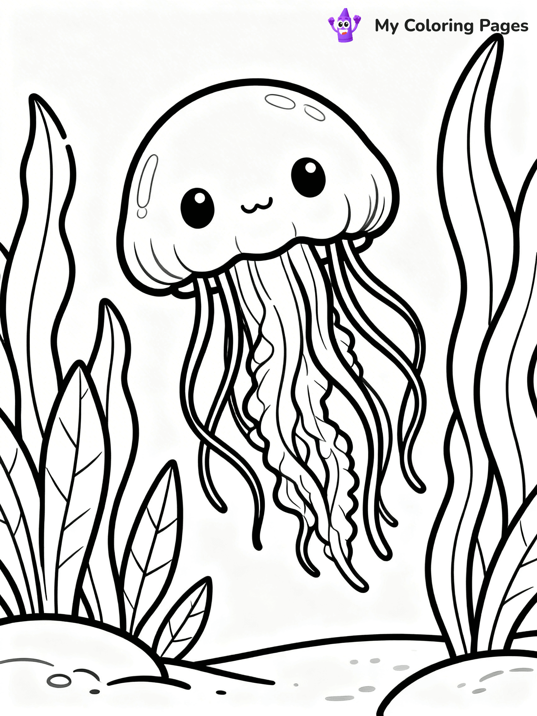 Cute Jellyfish Coloring Pages - 17